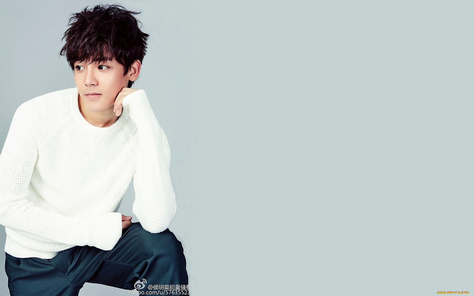мужчины, hou, ming, hao, актер, свитер