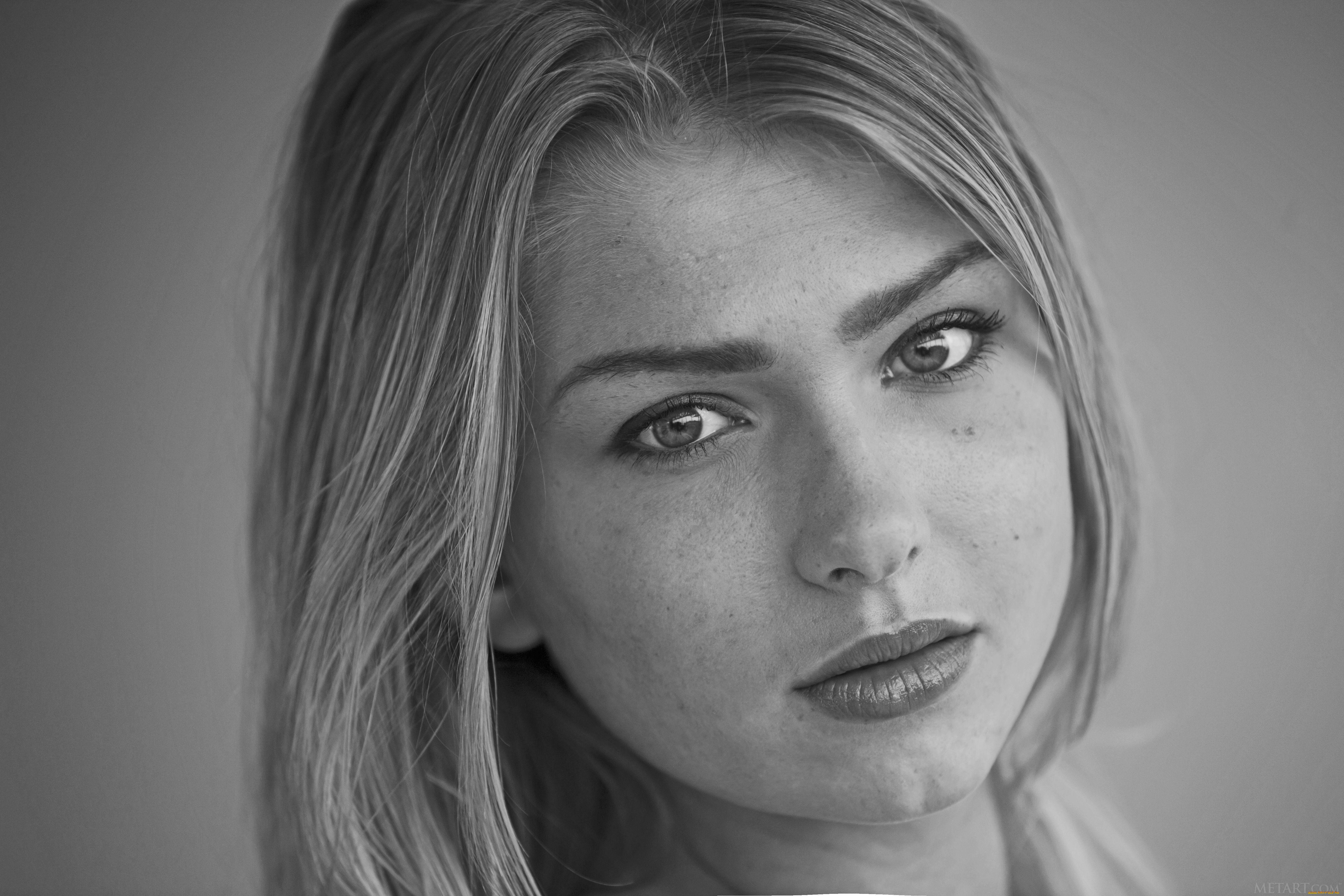 lucy, heart, девушки, девушка, блондинка, модель, портрет, лицо, черно-белое