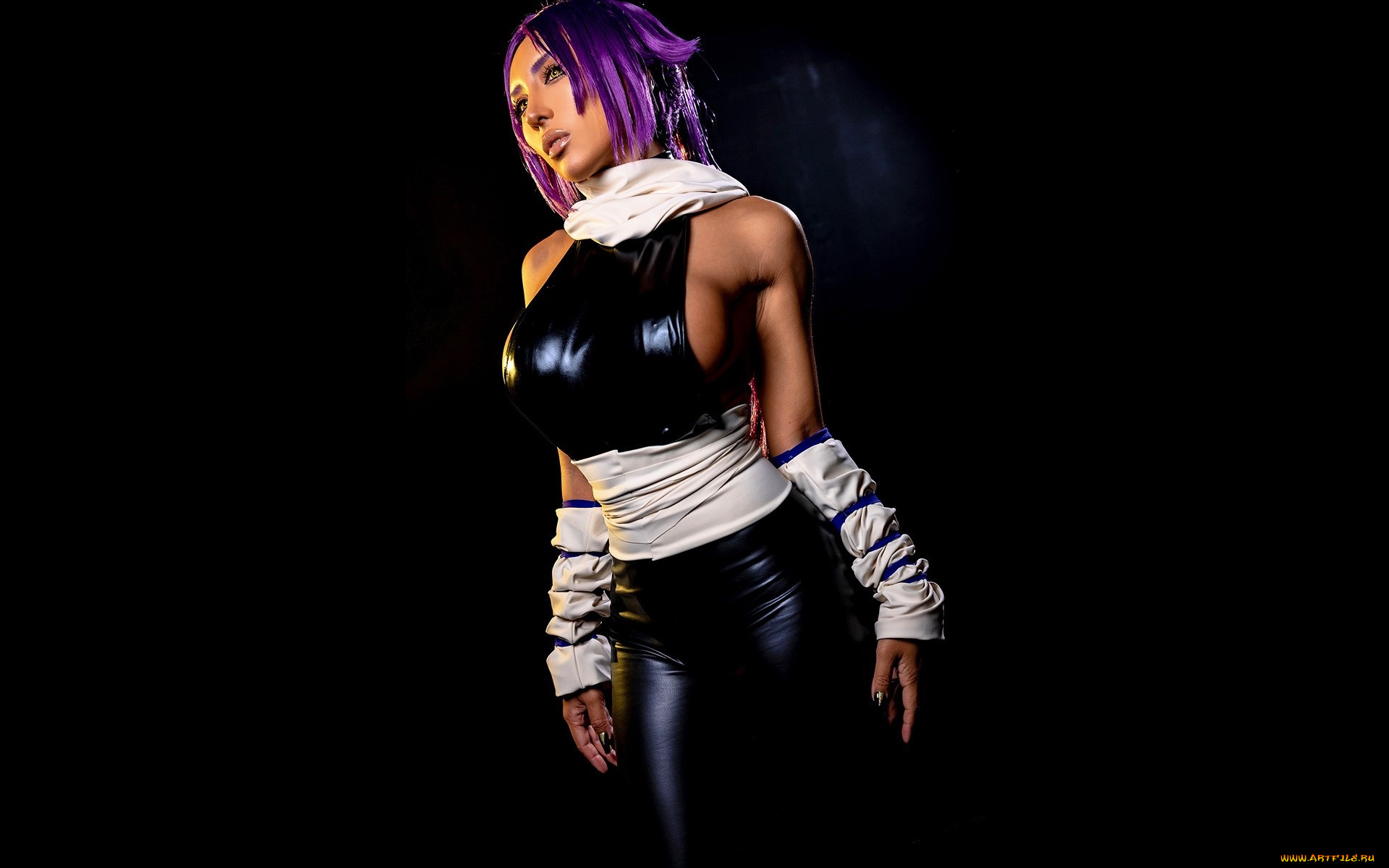 девушки, nonsummerjack, образ, костюм, косплей, латекс, пояс, наручи