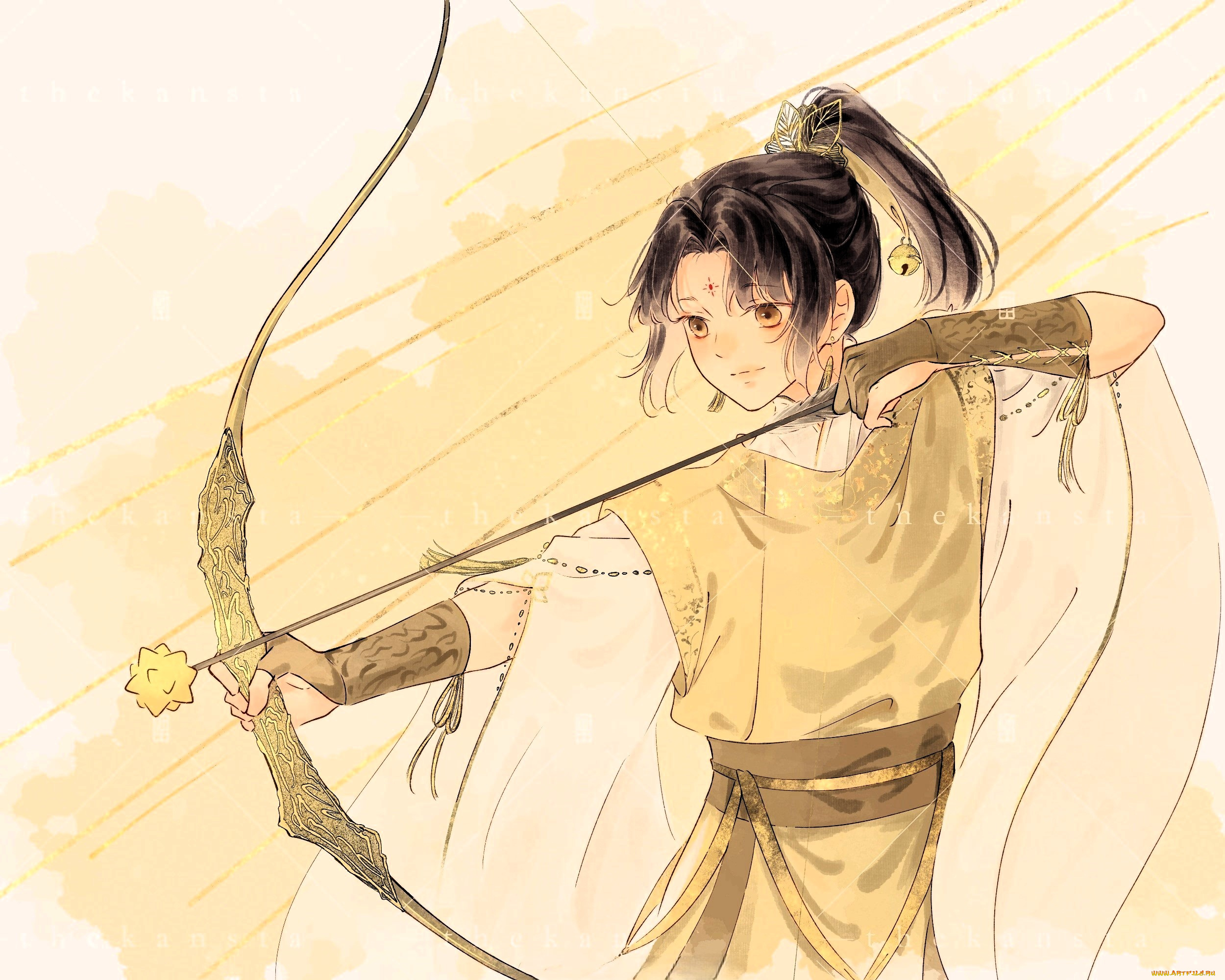 аниме, mo, dao, zu, shi, цзинь, лин, лук, лучник, стрелы