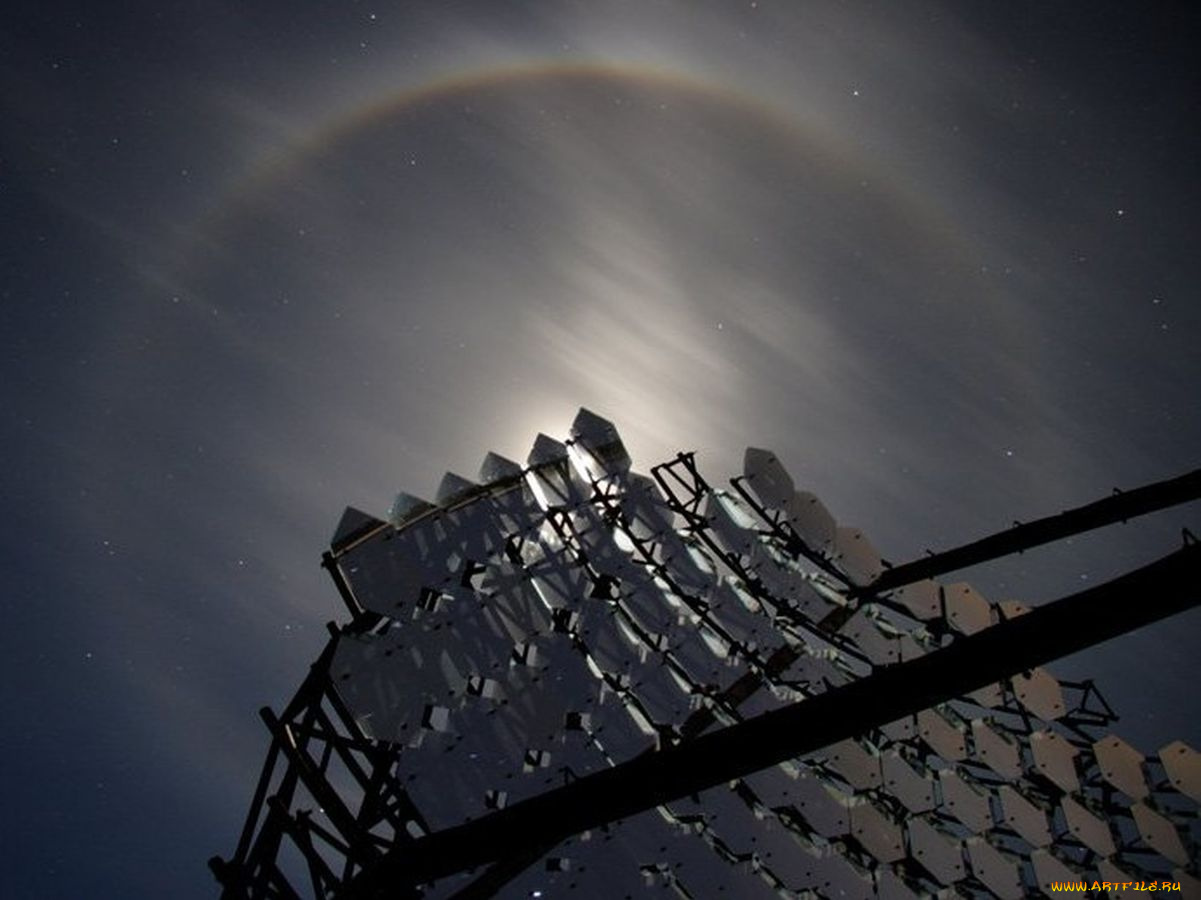 лунное, гало, космос, луна