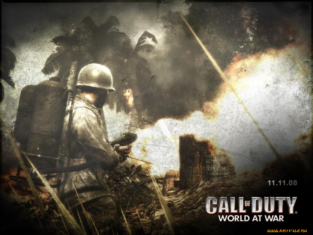 видео, игры, call, of, duty, world, at, war