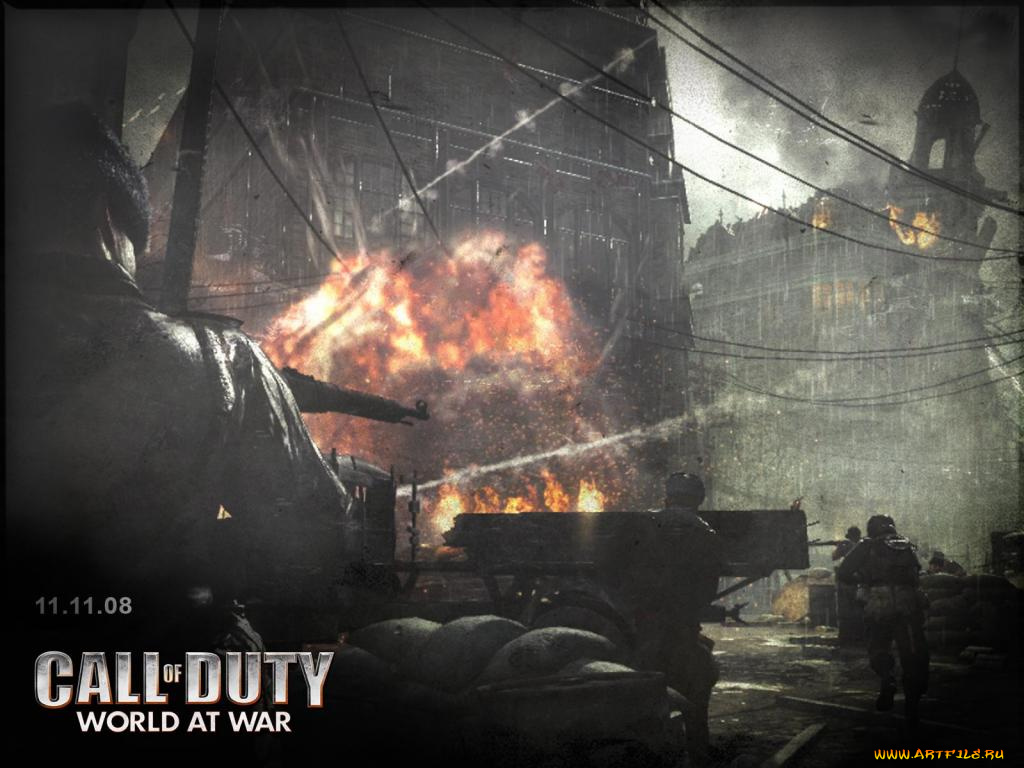 видео, игры, call, of, duty, world, at, war