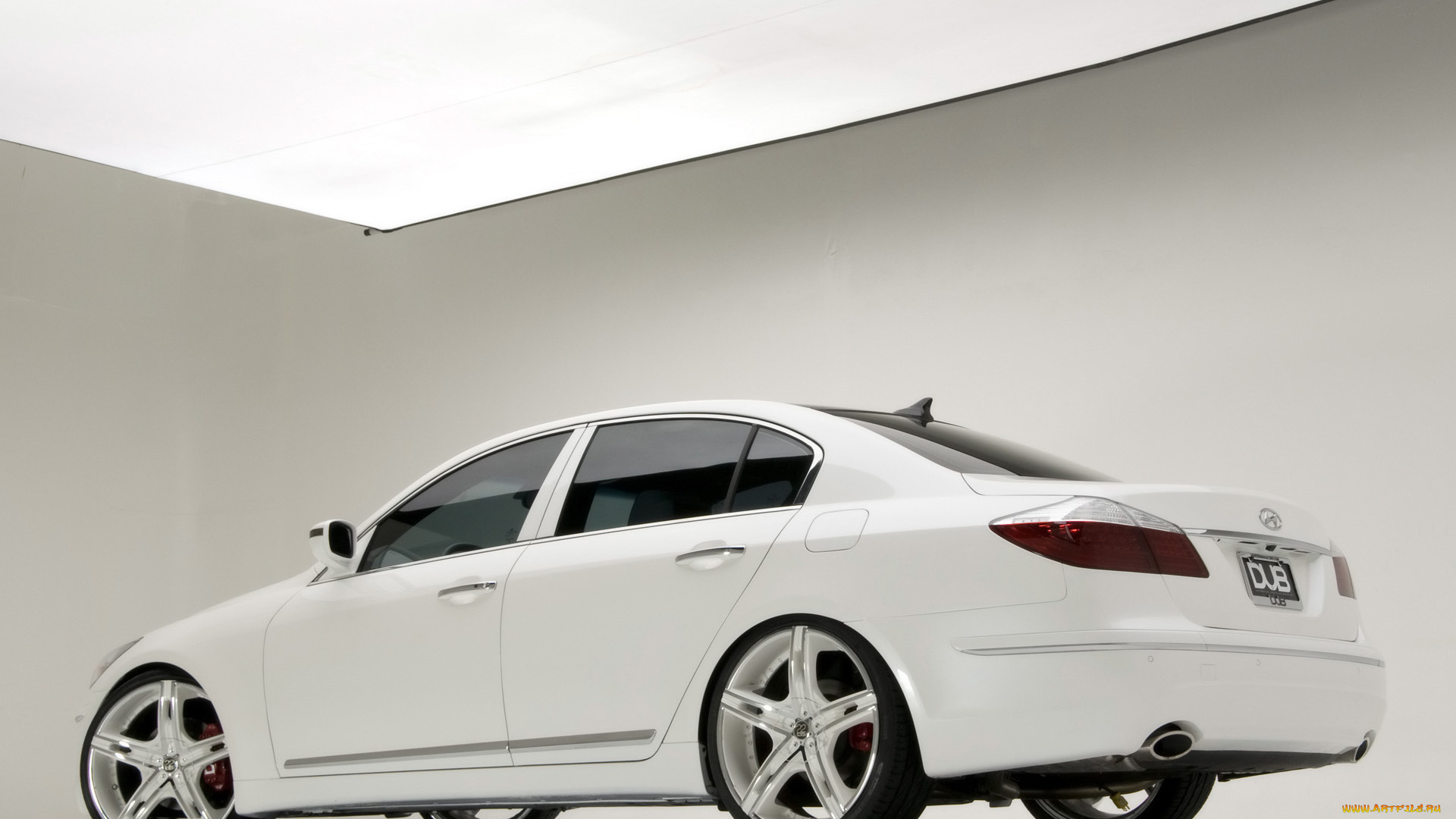 2009, hyundai, dub, magazine, genesis, sedan, white, автомобили