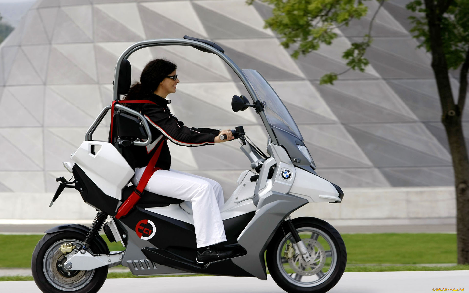 мотоциклы, мото, девушкой, моторолер, девушка