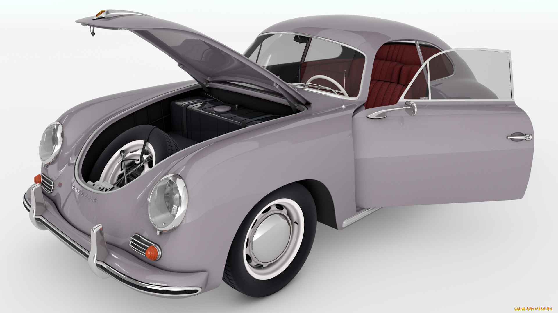 автомобили, 3д, porsche, 356a, 1957