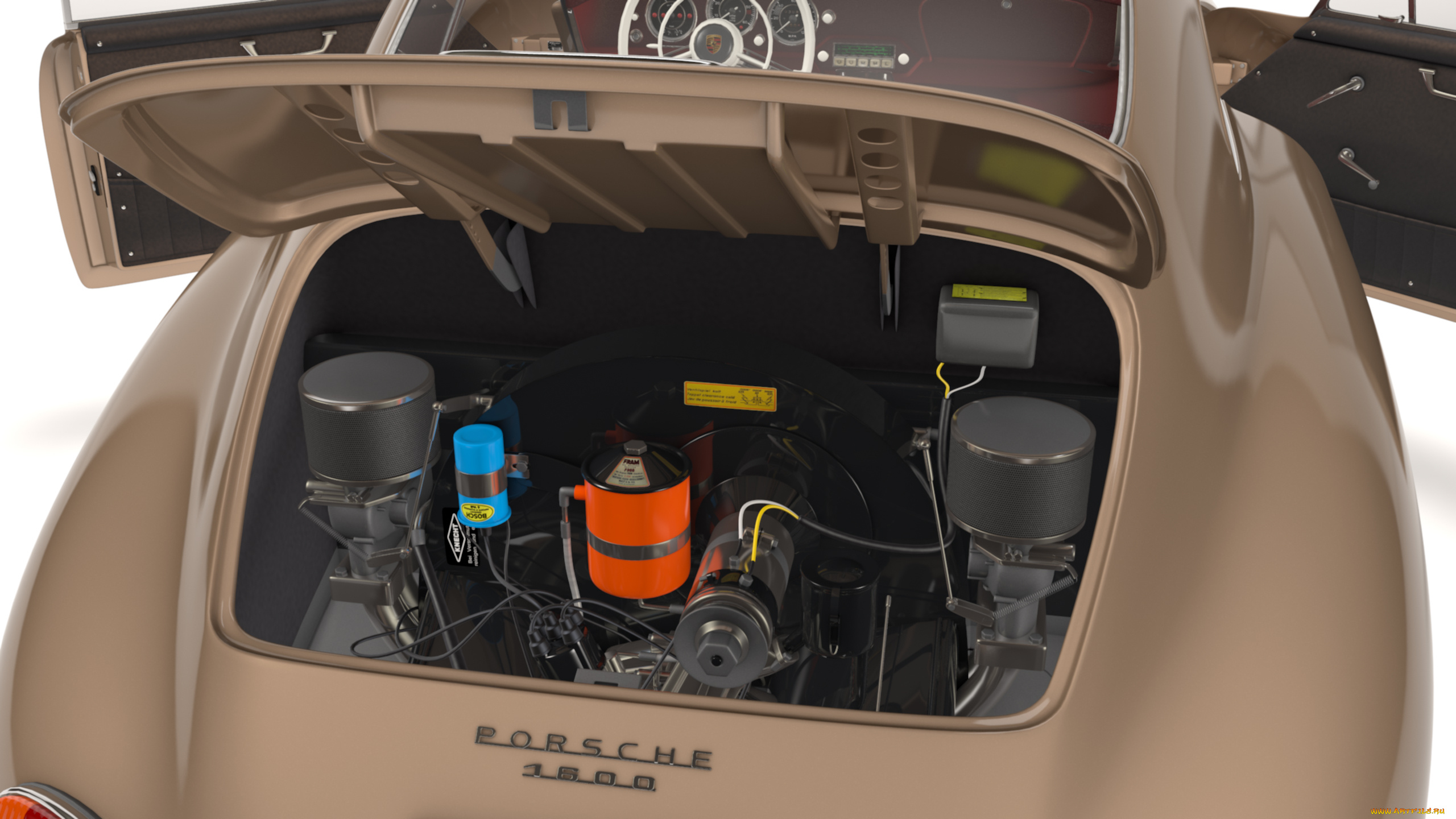 автомобили, 3д, 1957, porsche, 356a