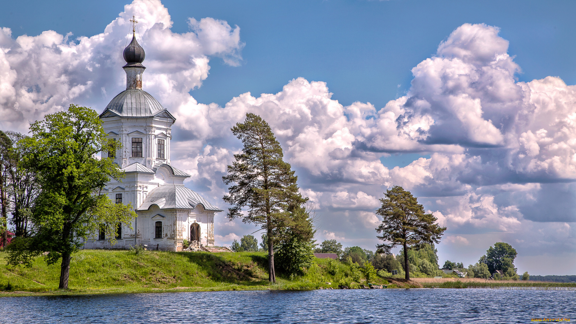 lake, seliger, города, -, исторические, , архитектурные, памятники, ансамбль, озеро, архетектурный