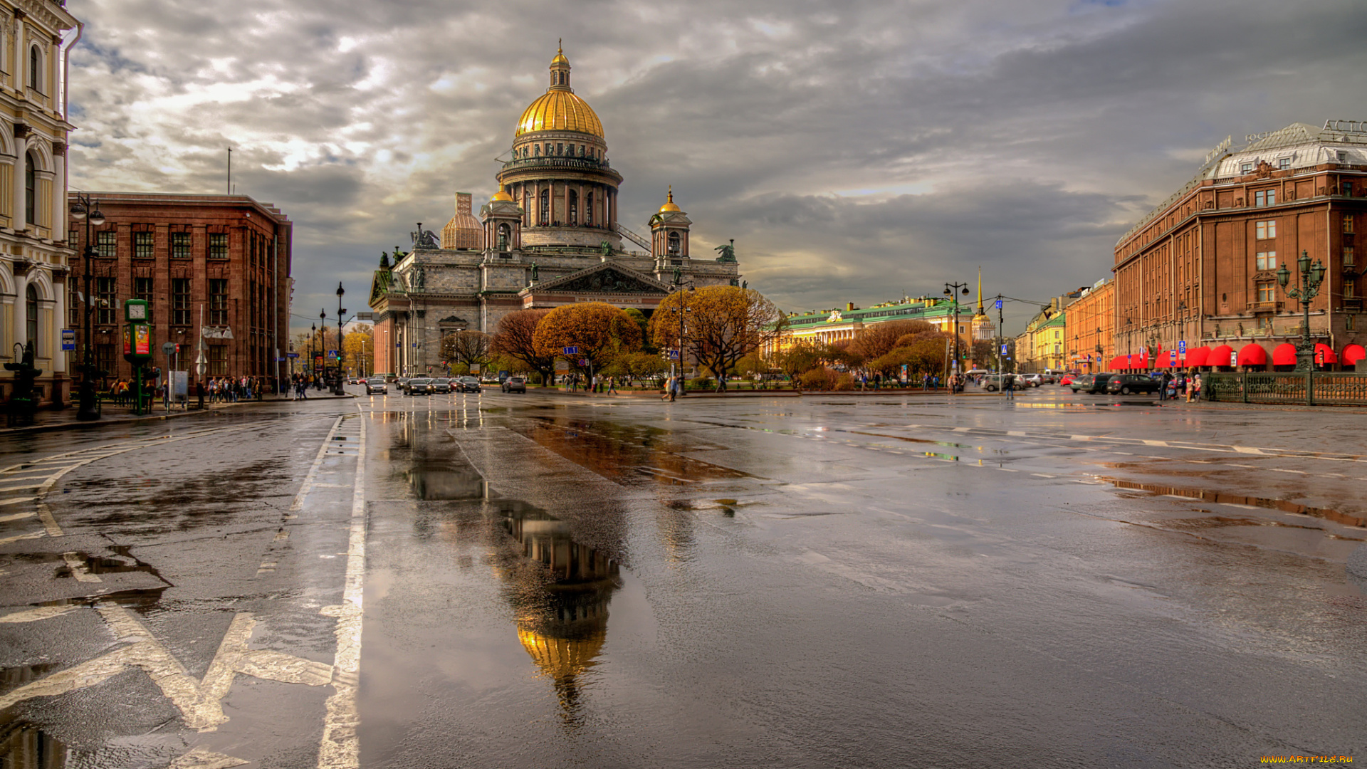 города, санкт-петербург, , петергоф, , россия, после, дождя