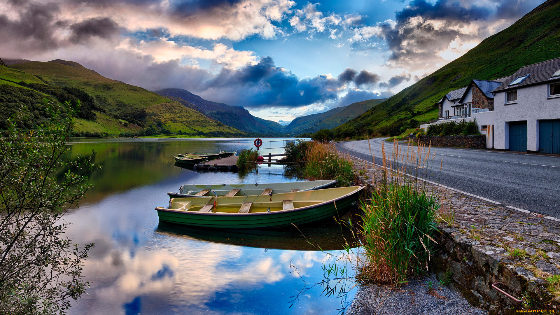 корабли, лодки, , шлюпки, река, дорога, дом