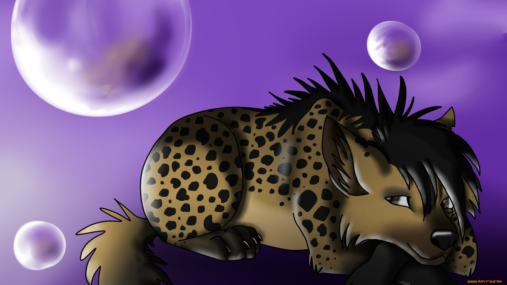 рисованное, животные, , собаки, взгляд, собака, пузыри, друг