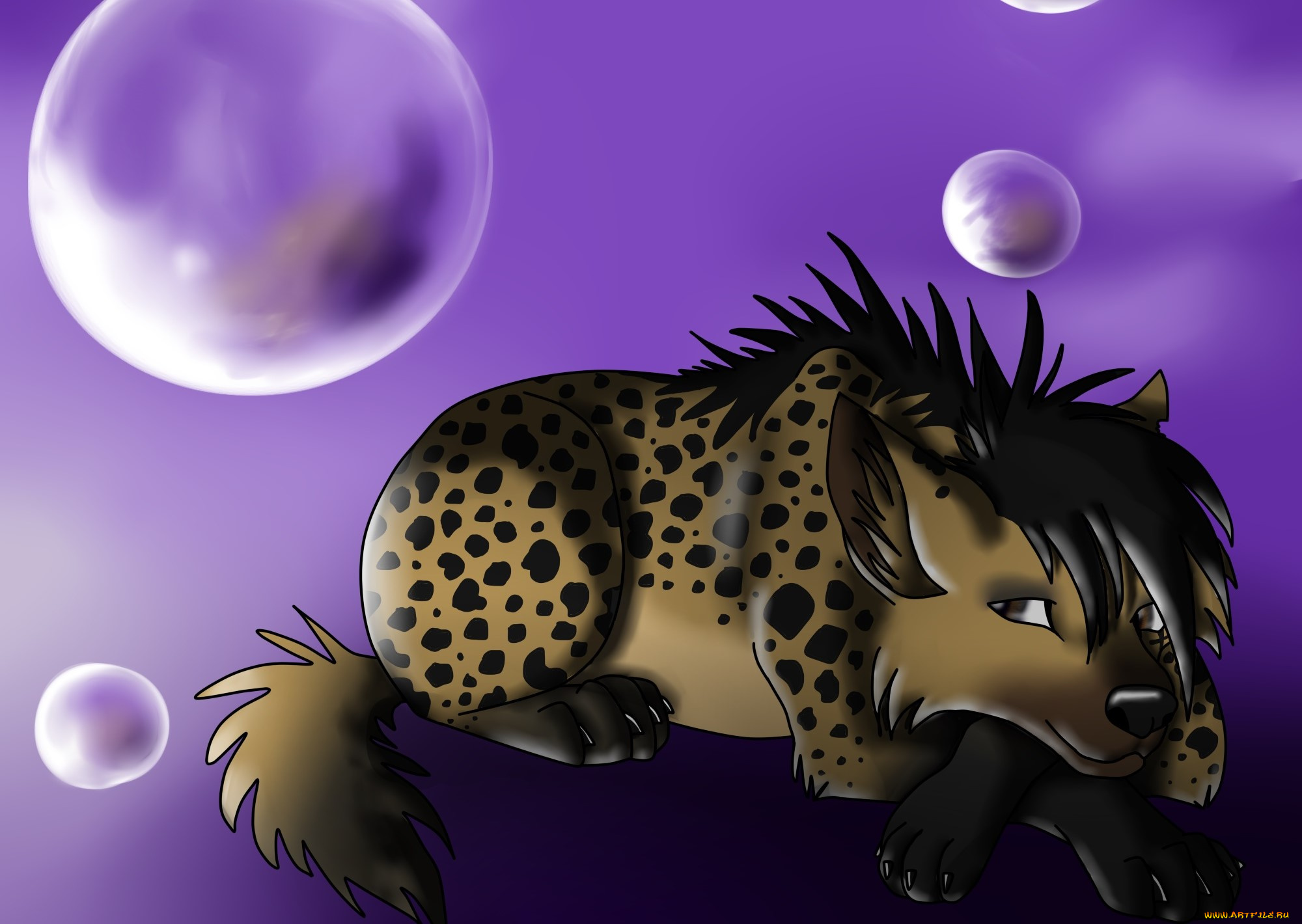 рисованное, животные, , собаки, взгляд, собака, пузыри, друг