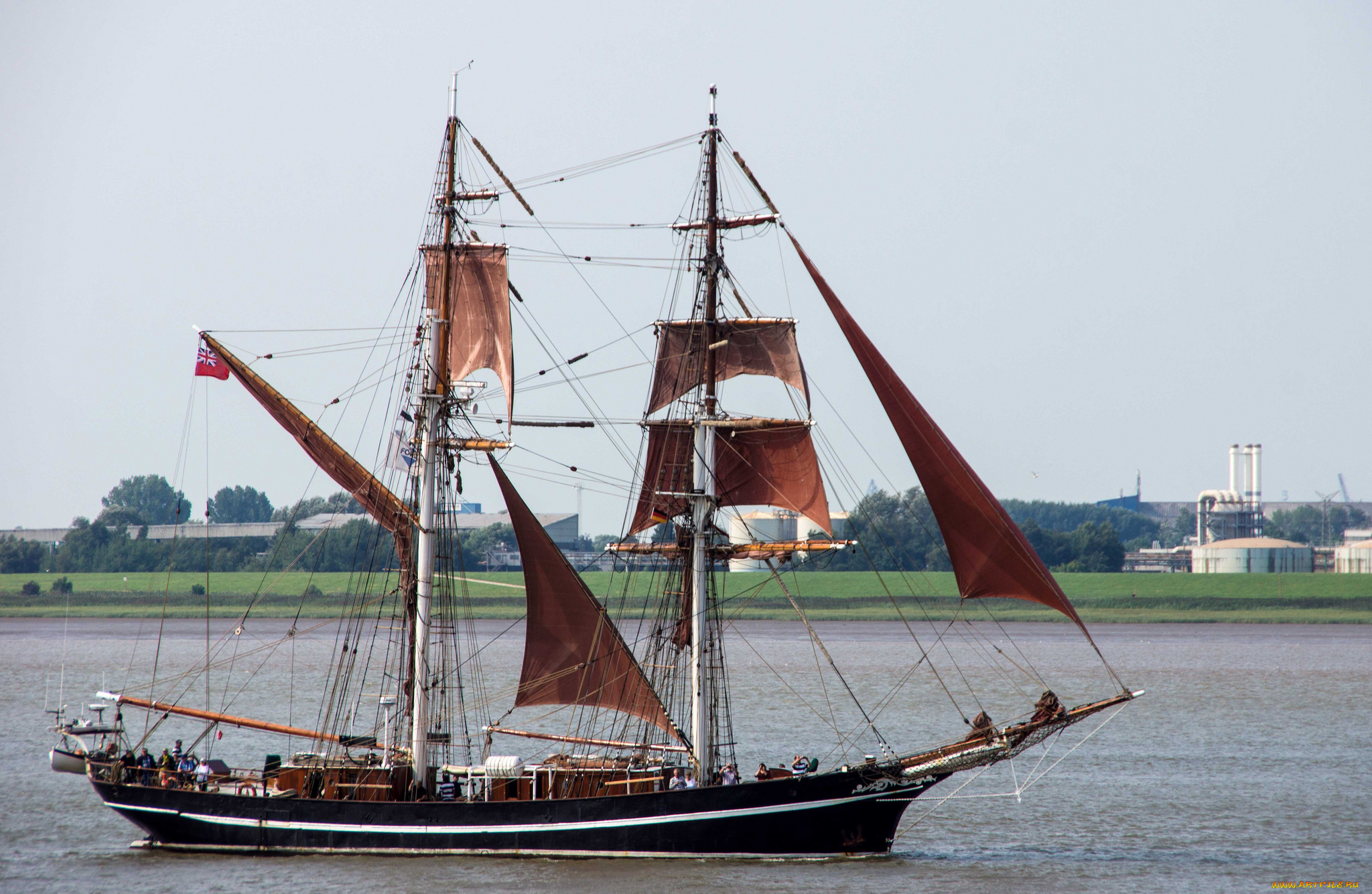 корабли, парусники, мачты, море, паруса