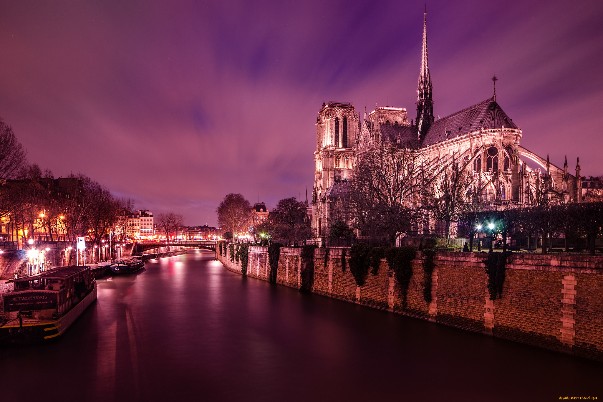 notre-dame, de, paris, -, paris, , france, города, париж, , франция, река, собор