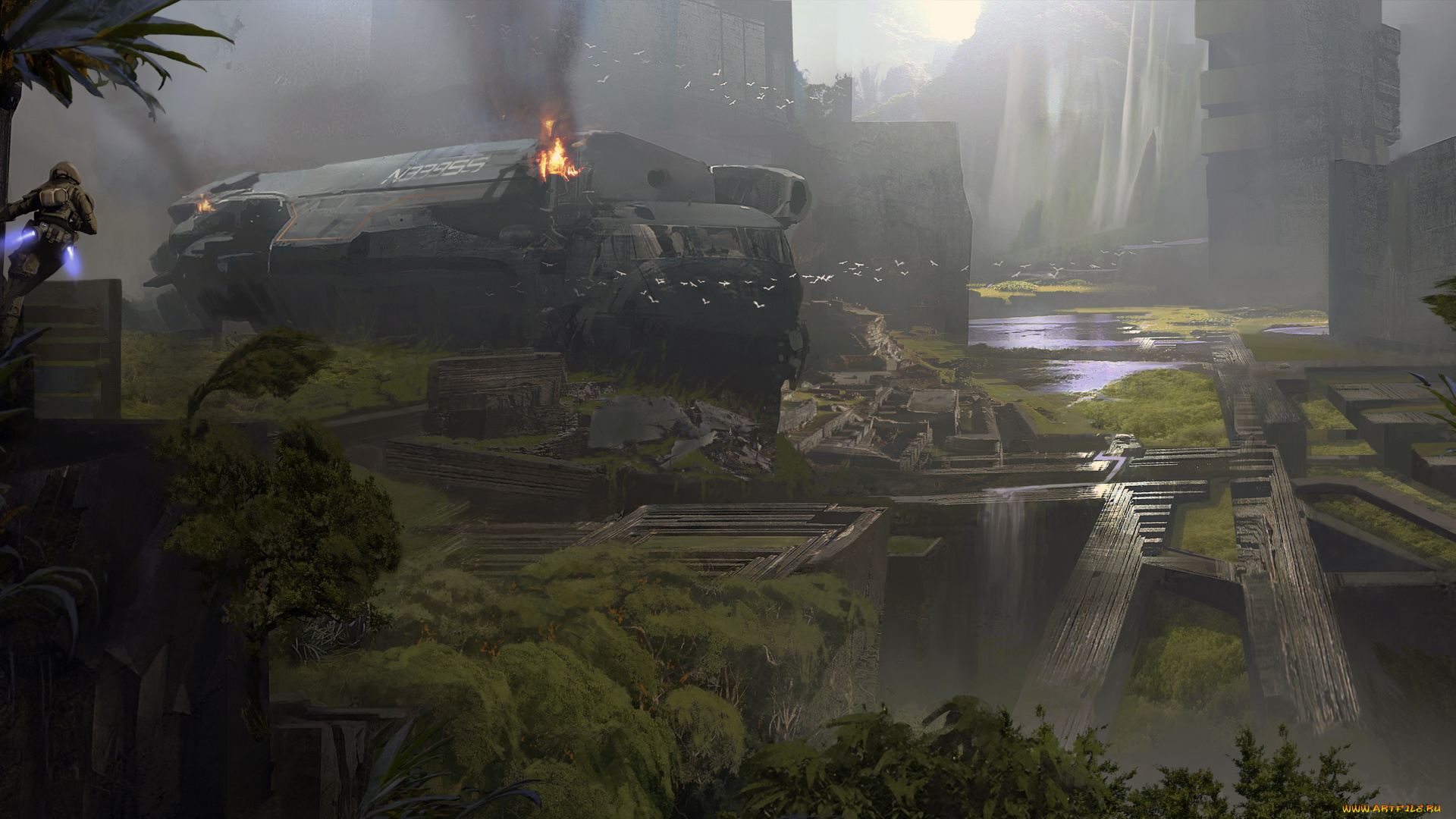 видео, игры, titanfall, 2, пейзаж