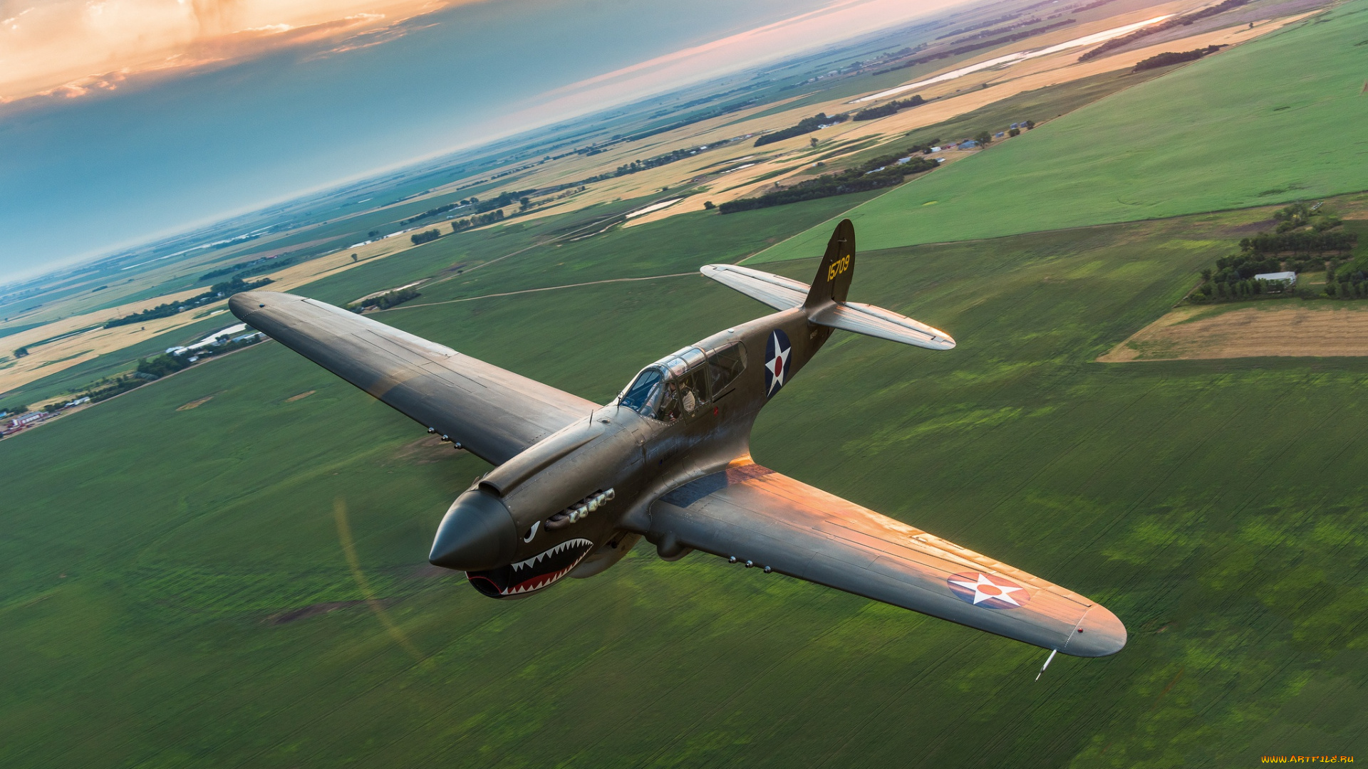 авиация, боевые, самолёты, полет, истребитель, p-40, warhawk