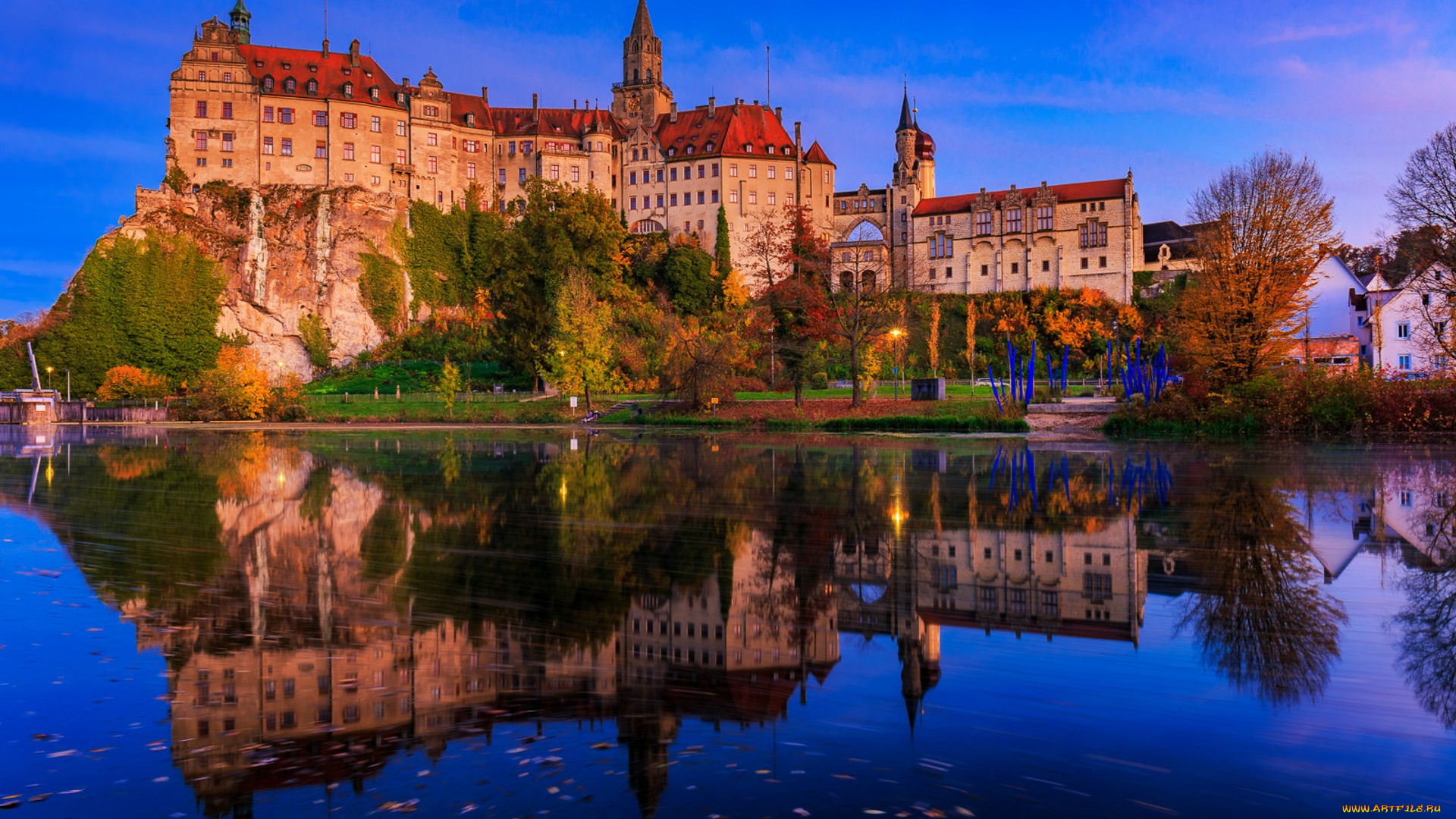 schloss, sigmaringen, города, замки, германии, простор