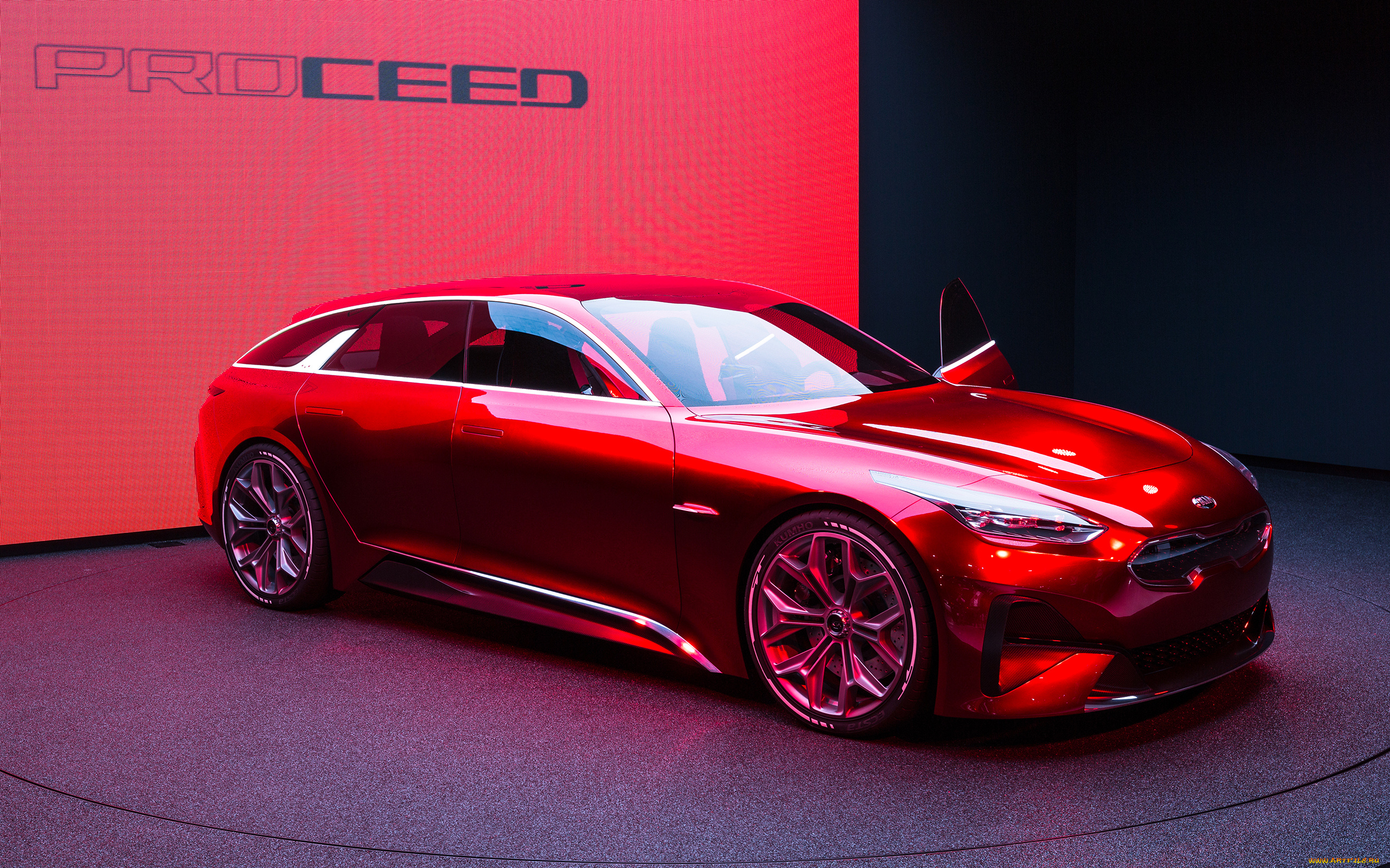 kia, proceed, concept, 2017, автомобили, kia, concept, proceed, красный, 2017