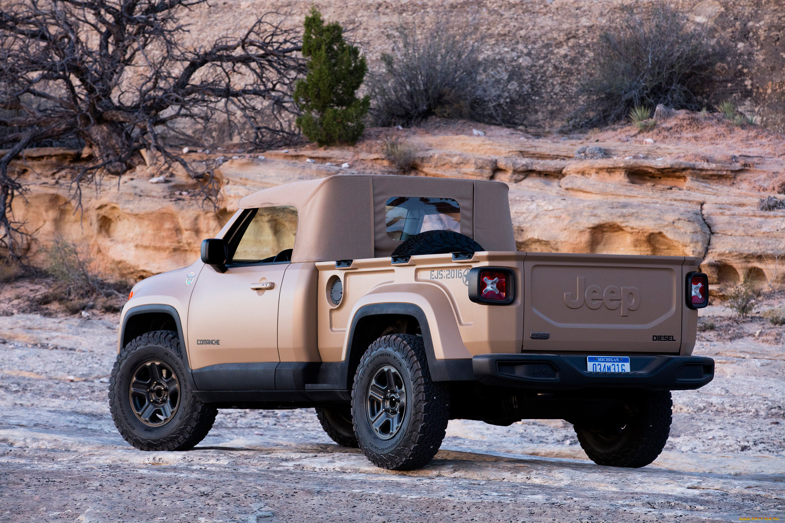 jeep, wrangler, comanche, pickup, truck, 2016, автомобили, jeep, truck, wrangler, pickup, comanche, 2016