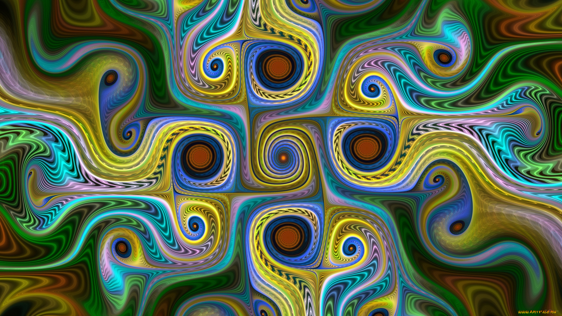 3д, графика, фракталы, , fractal, цвет, фон, узор