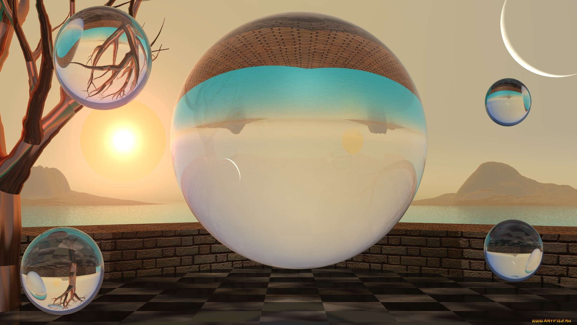 3д, графика, шары, , balls, фон, шары