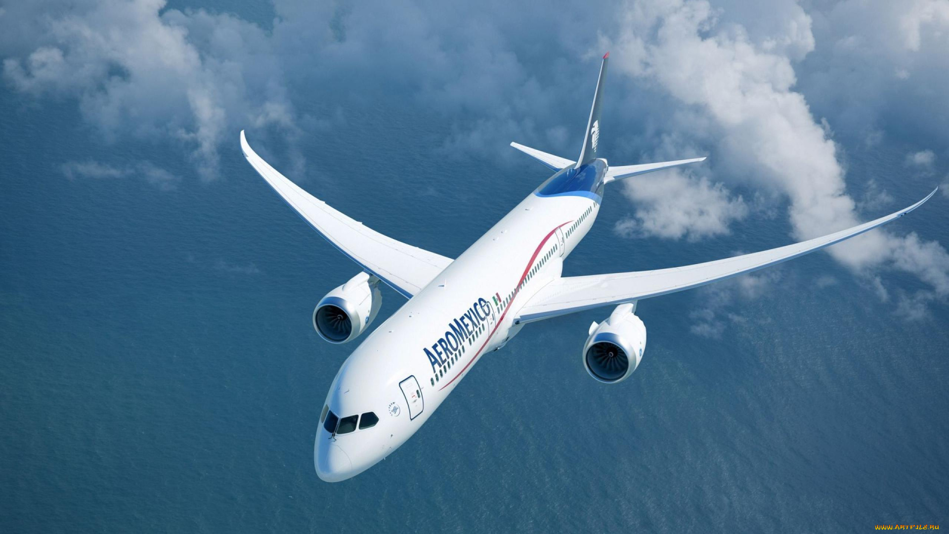 авиация, пассажирские, самолёты, лайнер, небо, гражданская, aeromexico