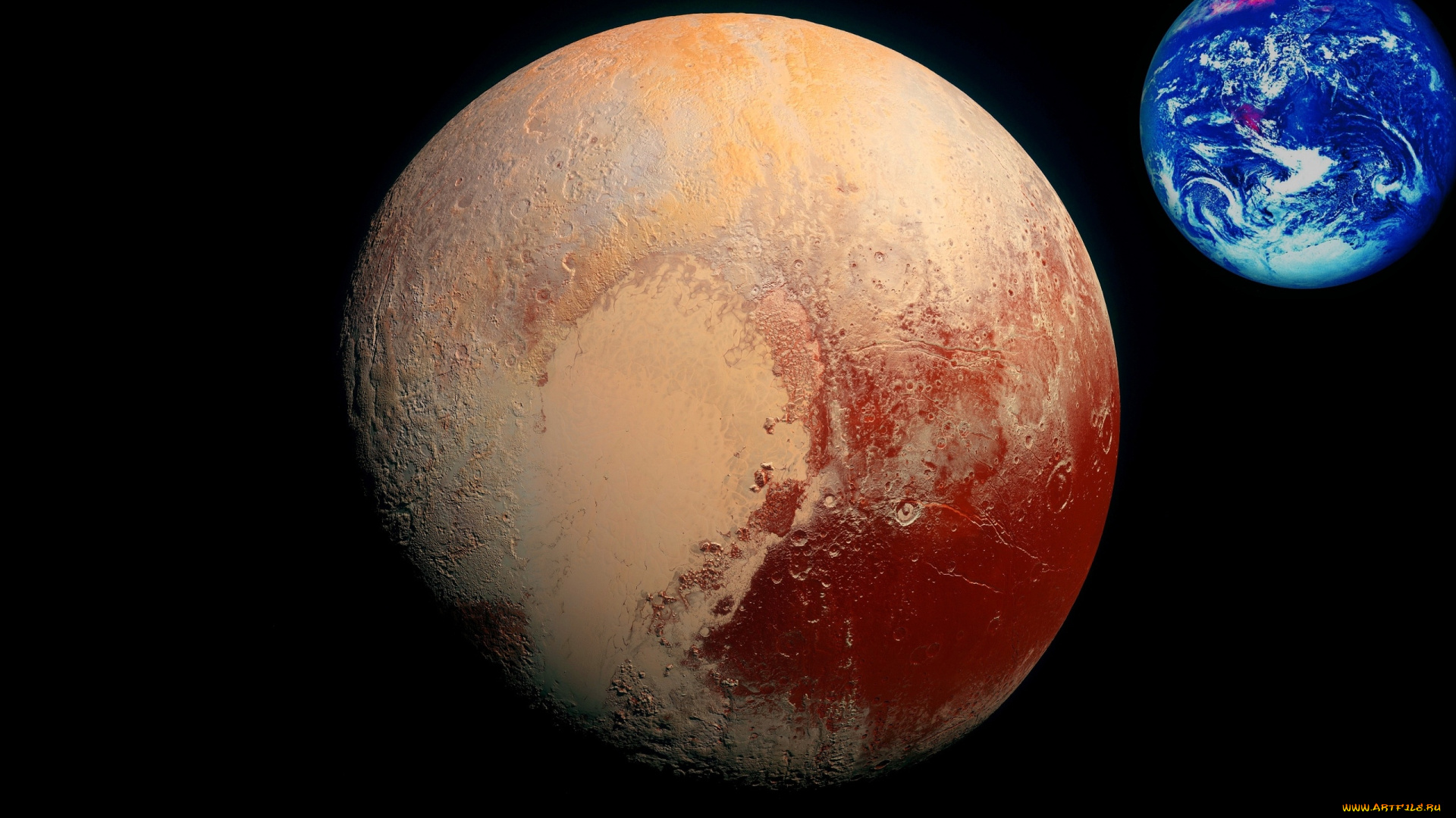 космос, плутон, земля
