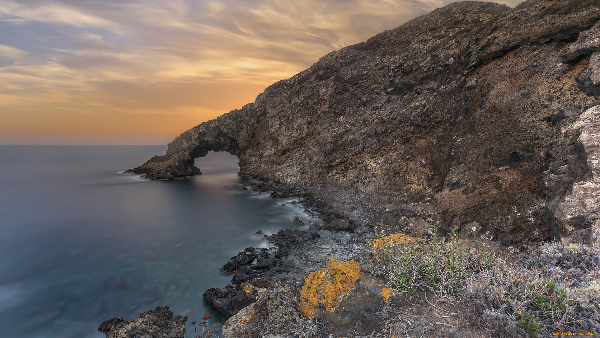 природа, побережье, простор