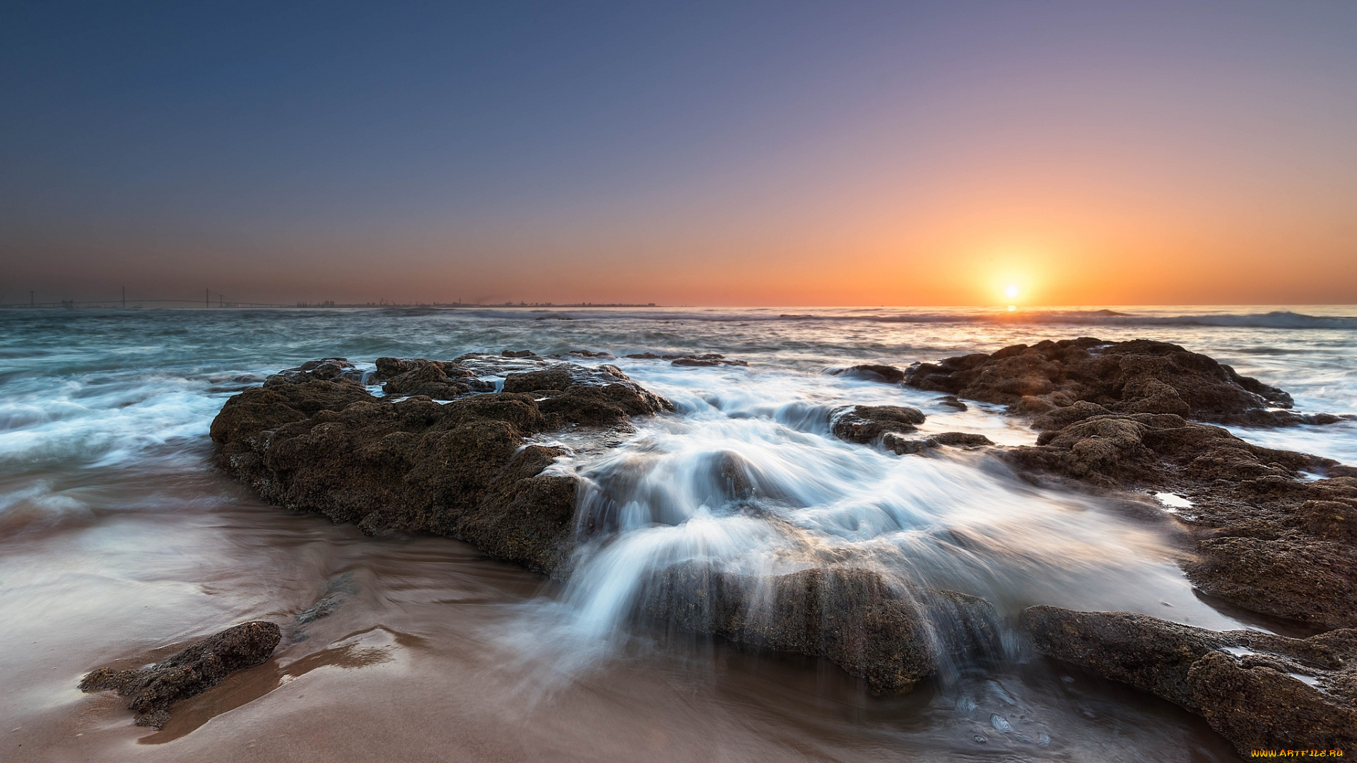 природа, побережье, простор