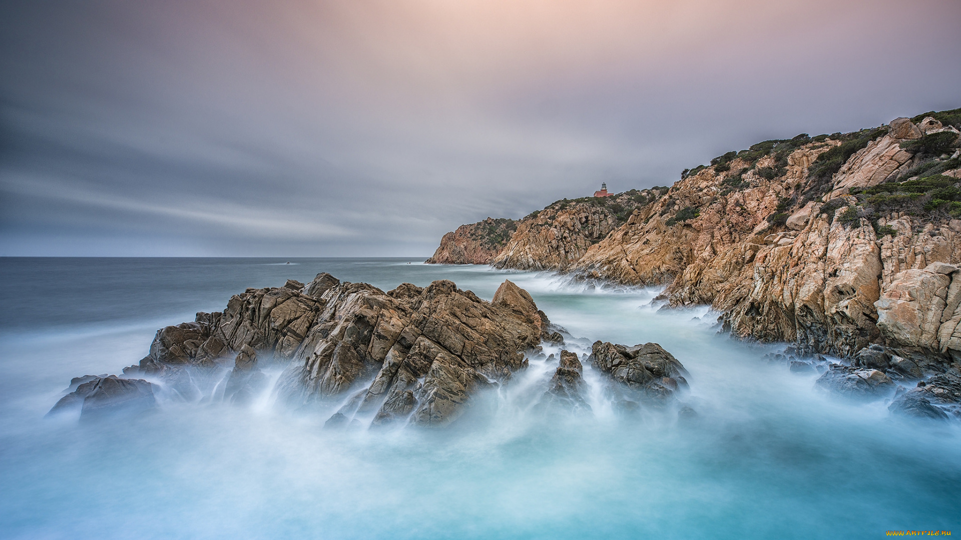 природа, побережье, простор