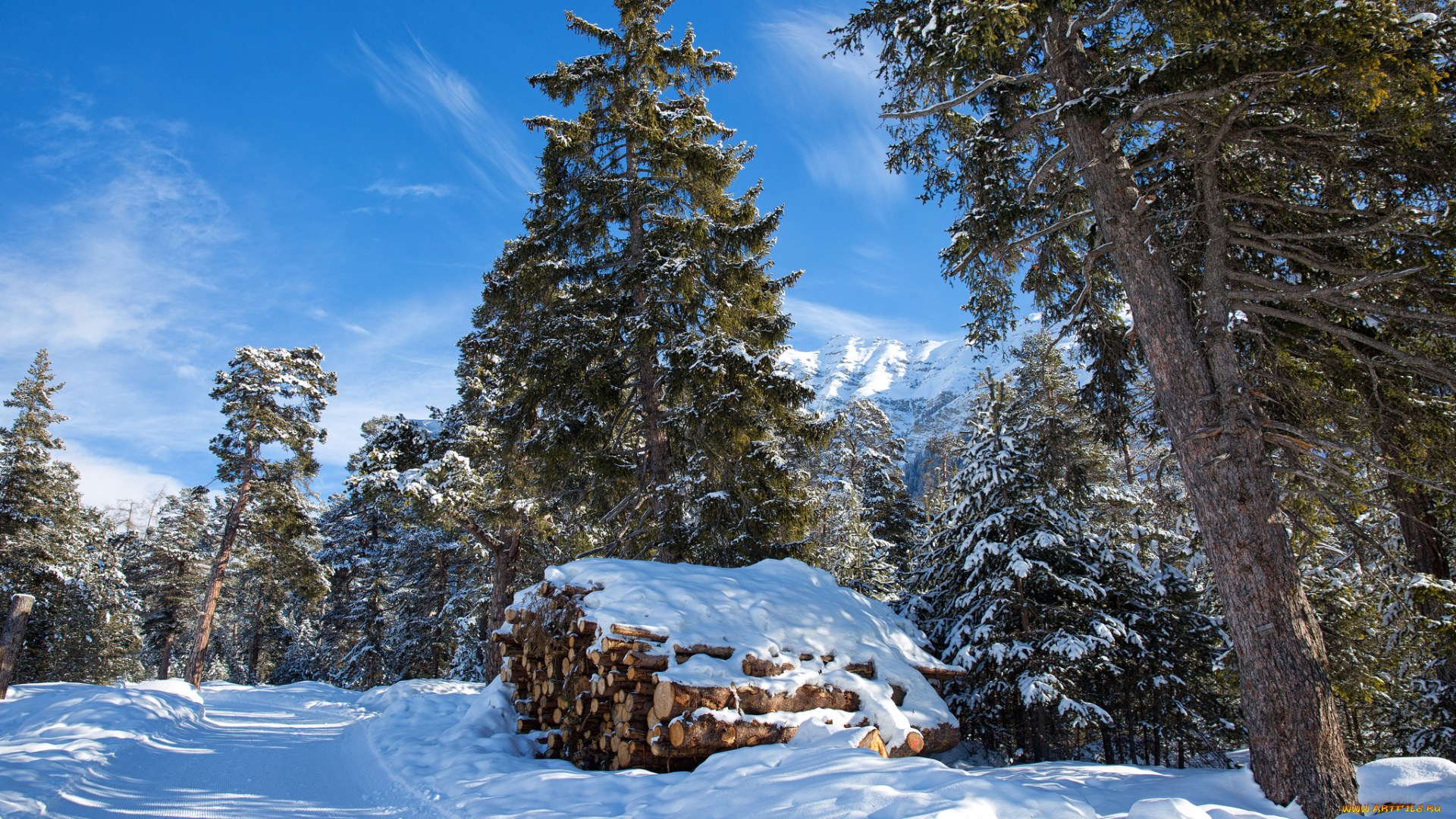 природа, зима, простор