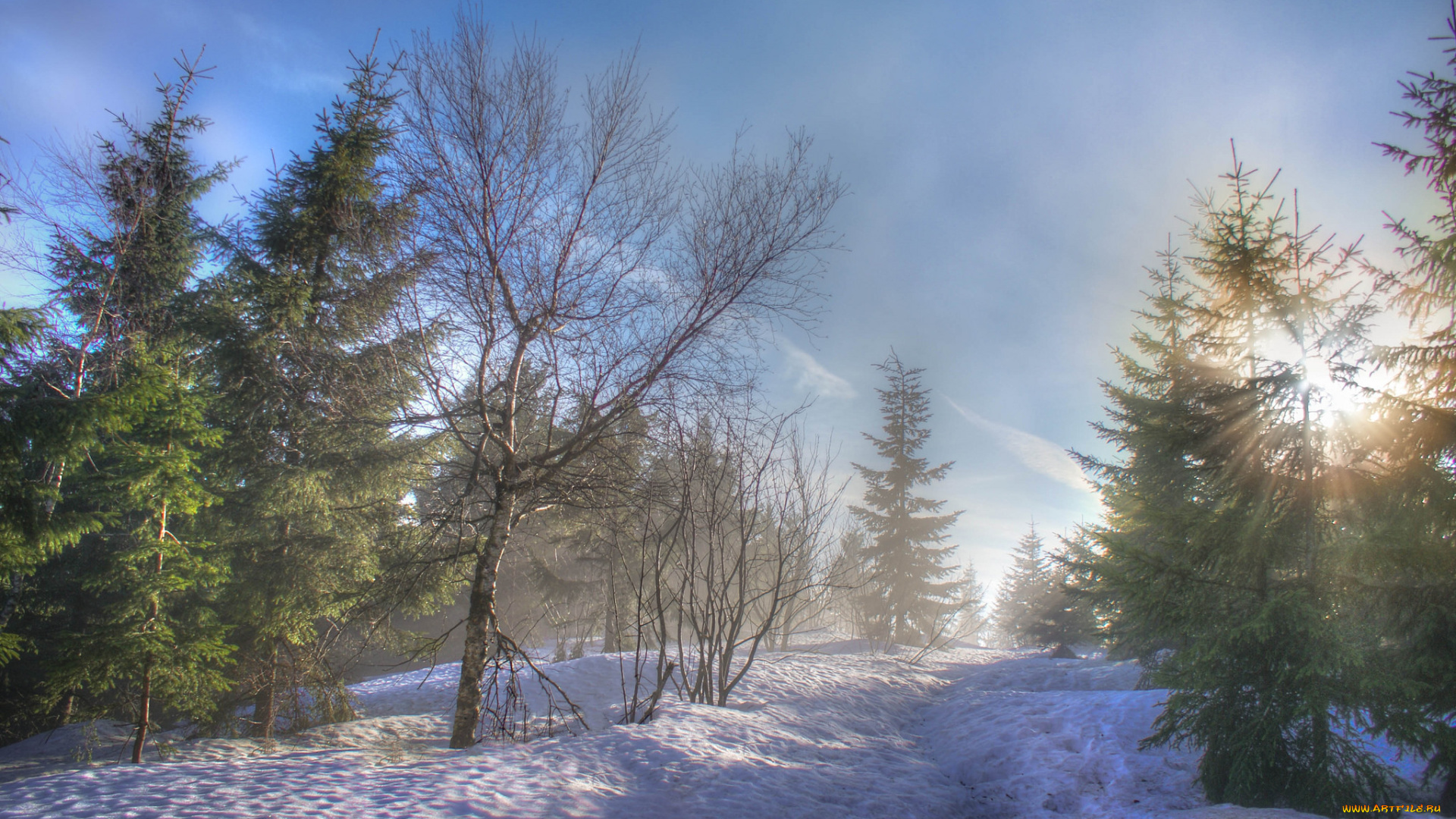 природа, зима, простор