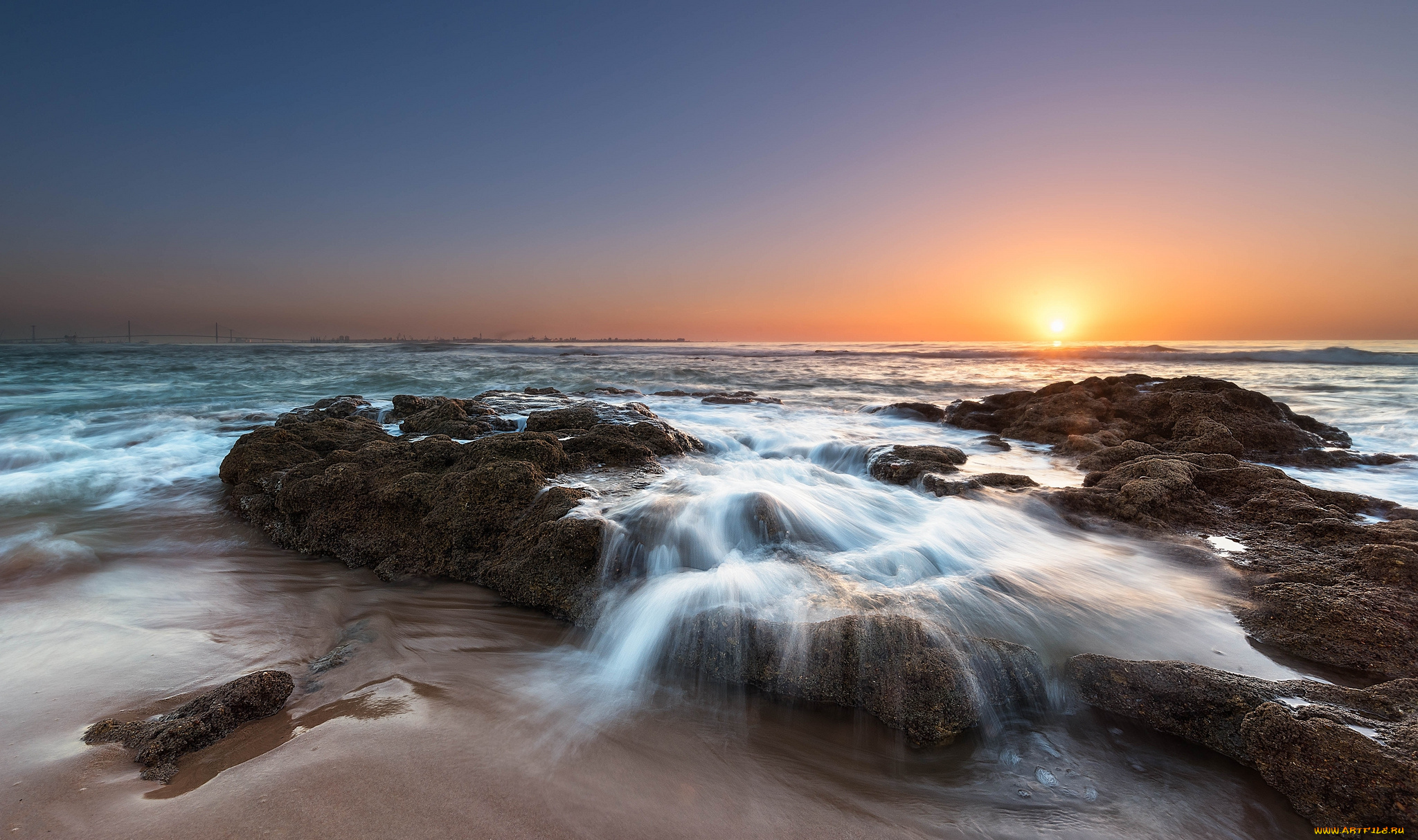 природа, побережье, простор