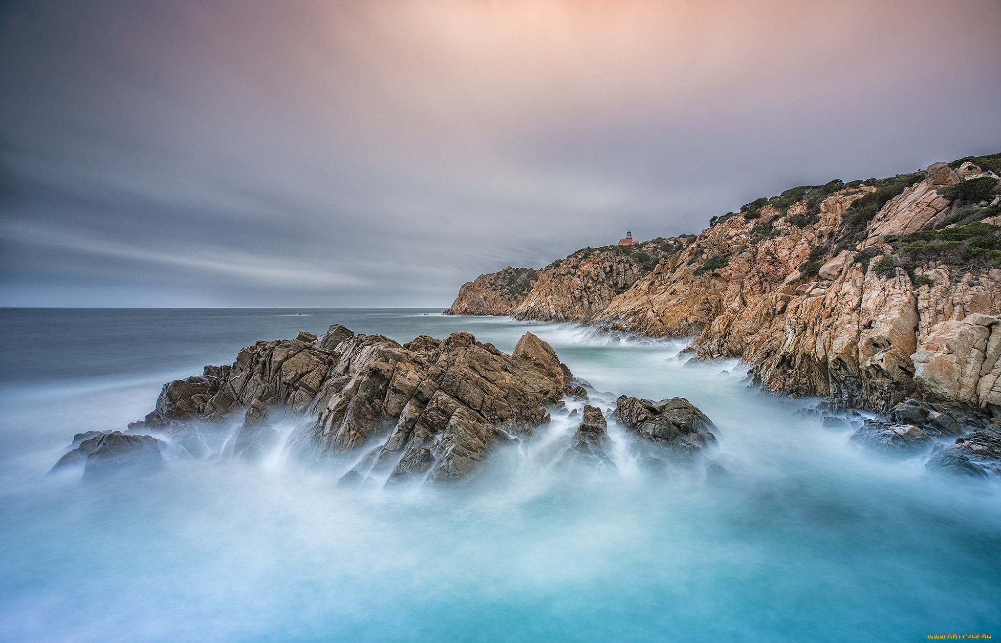 природа, побережье, простор