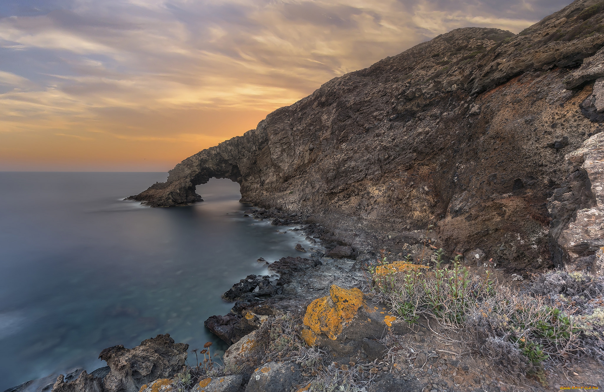 природа, побережье, простор