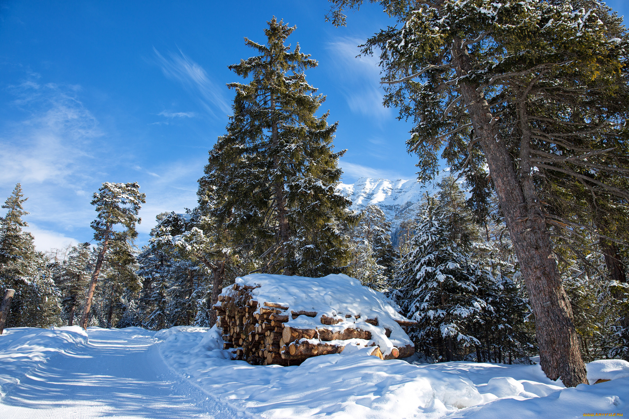 природа, зима, простор