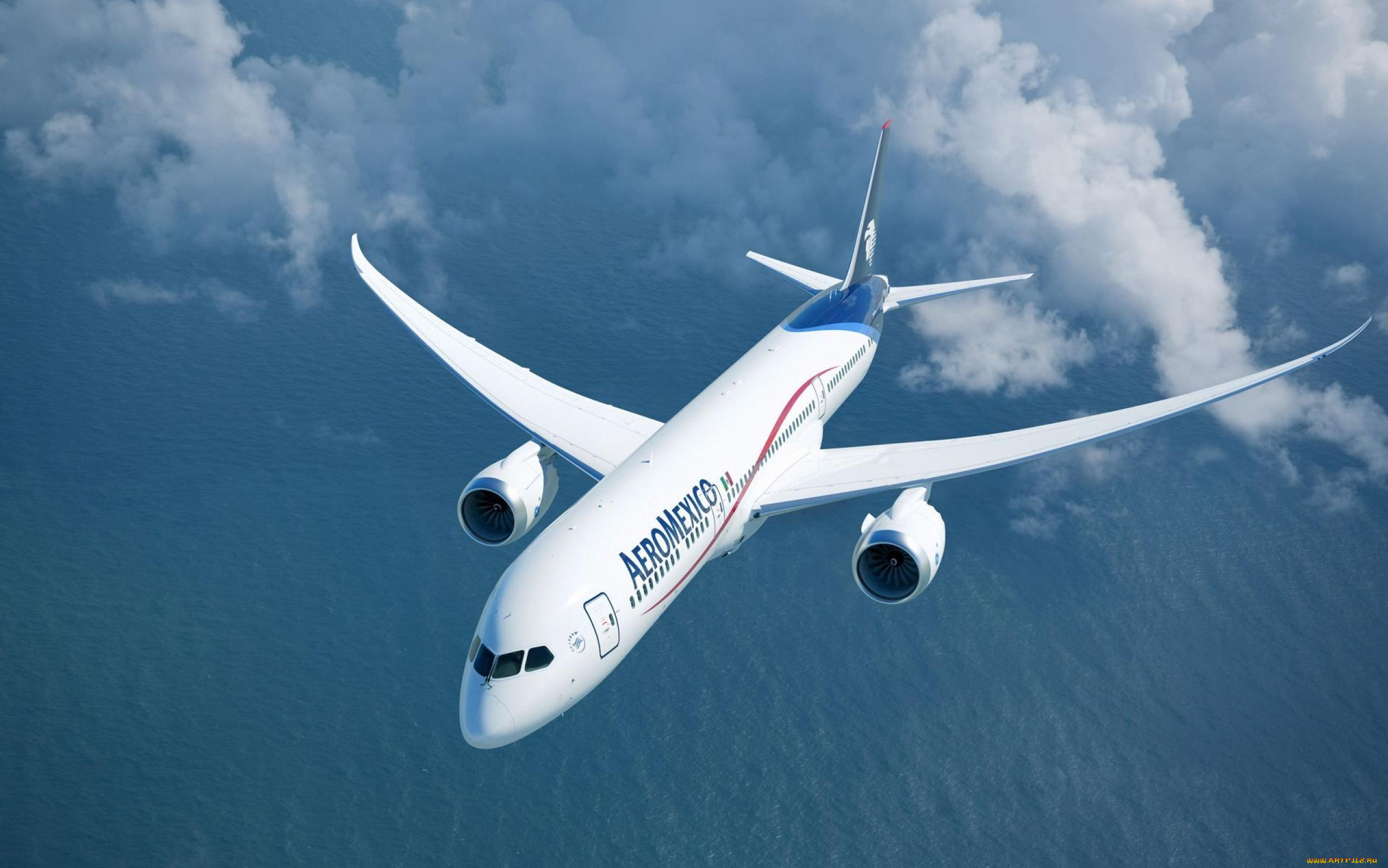 авиация, пассажирские, самолёты, лайнер, небо, гражданская, aeromexico