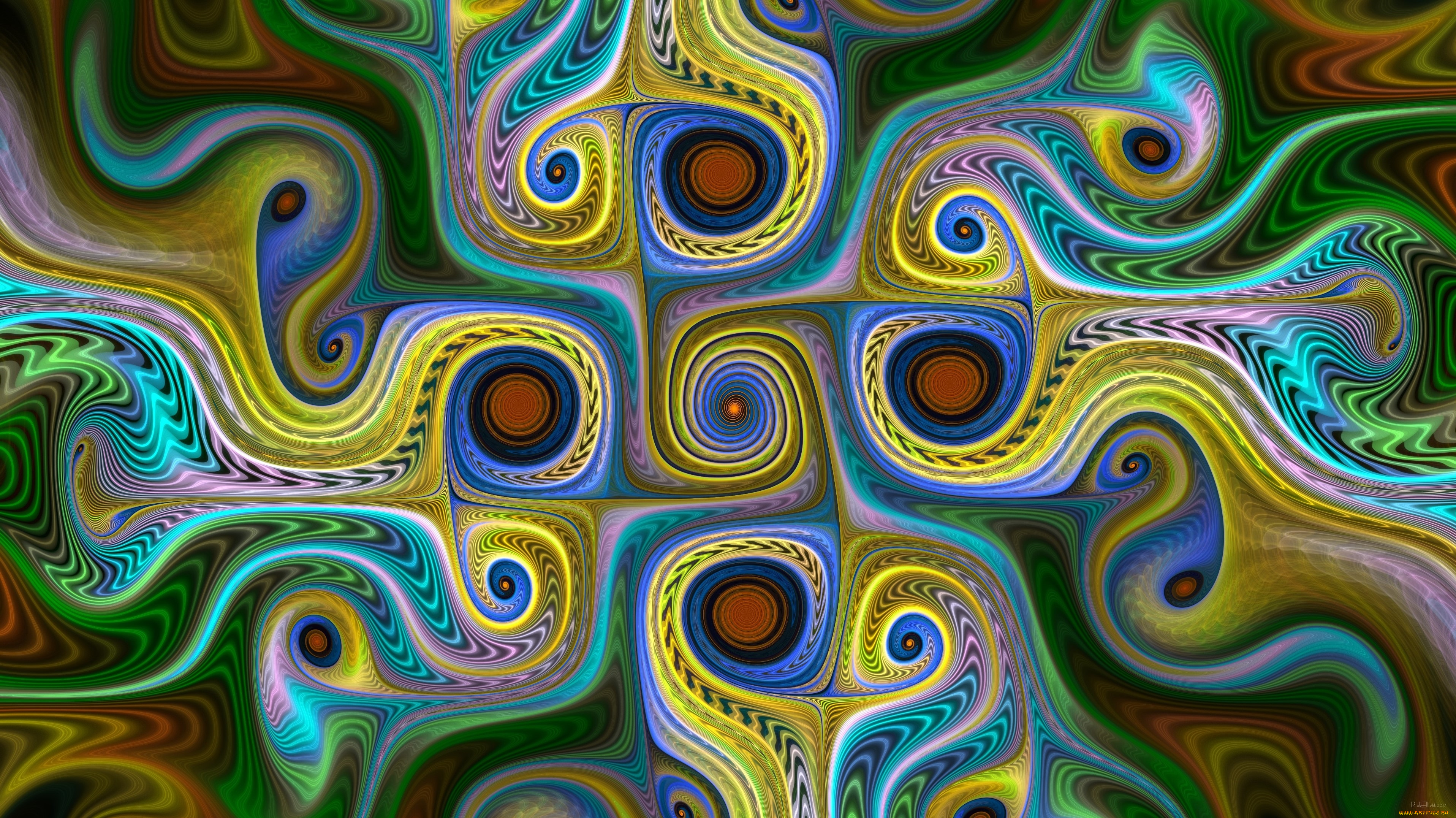 3д, графика, фракталы, , fractal, цвет, фон, узор