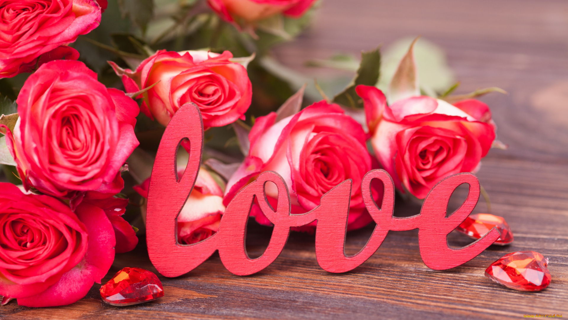 праздничные, день, святого, валентина, , сердечки, , любовь, сердечки, розы, надпись