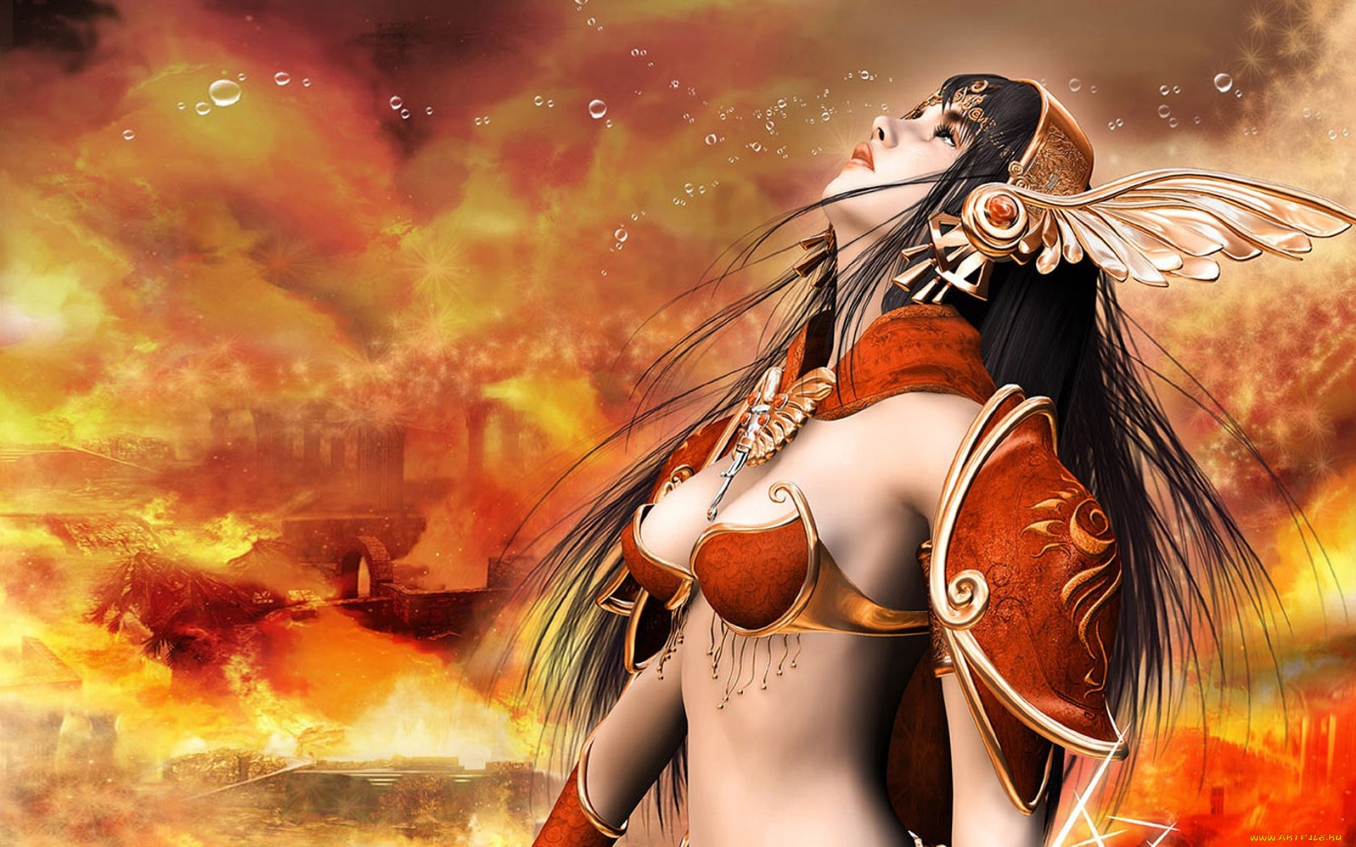 видео, игры, a3, , age, of, sovereign, , project, a3, огонь, костюм, девушка