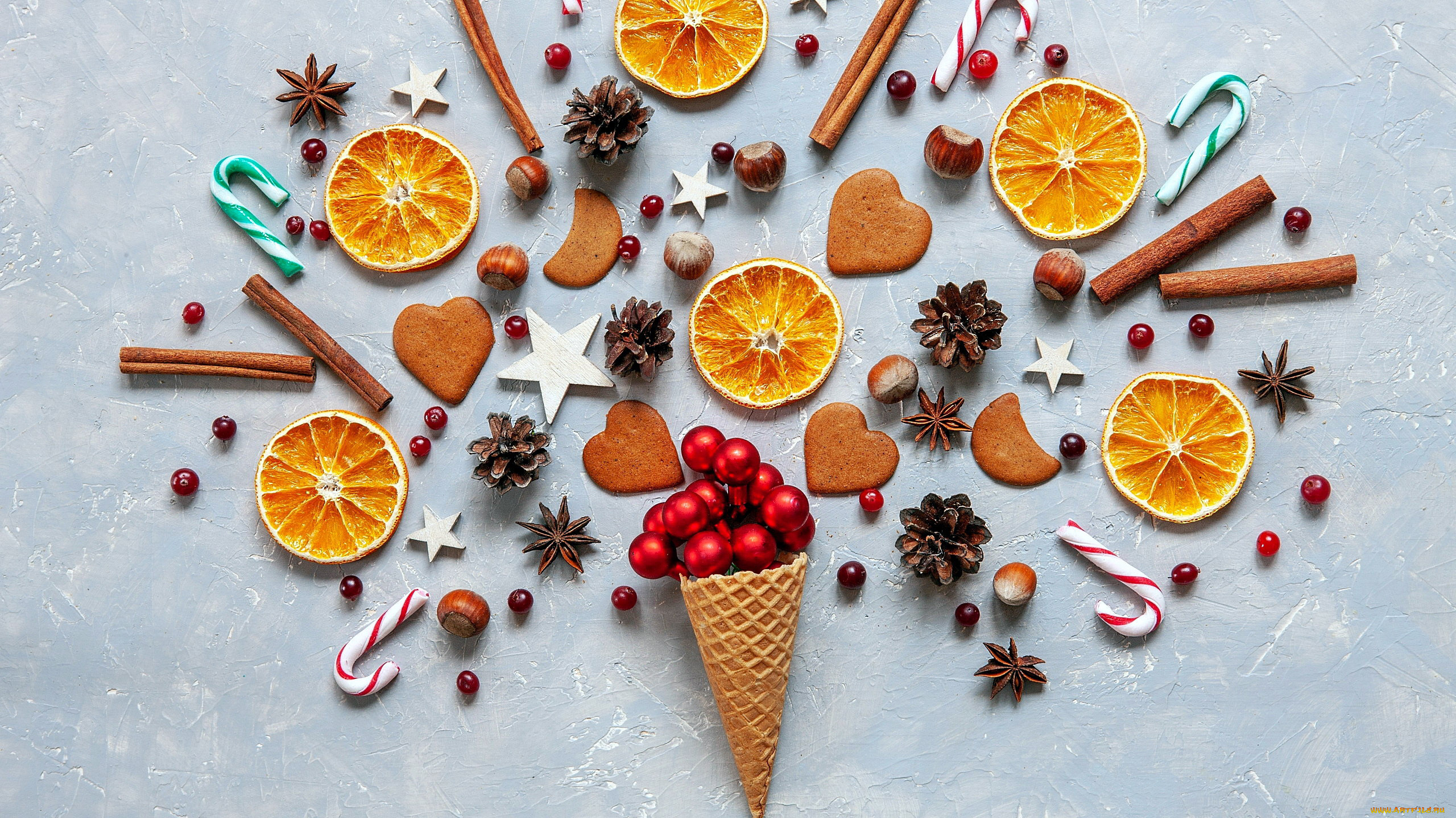 праздничные, -, разное, , новый, год, печенье, апельсин, шишки, леденцы