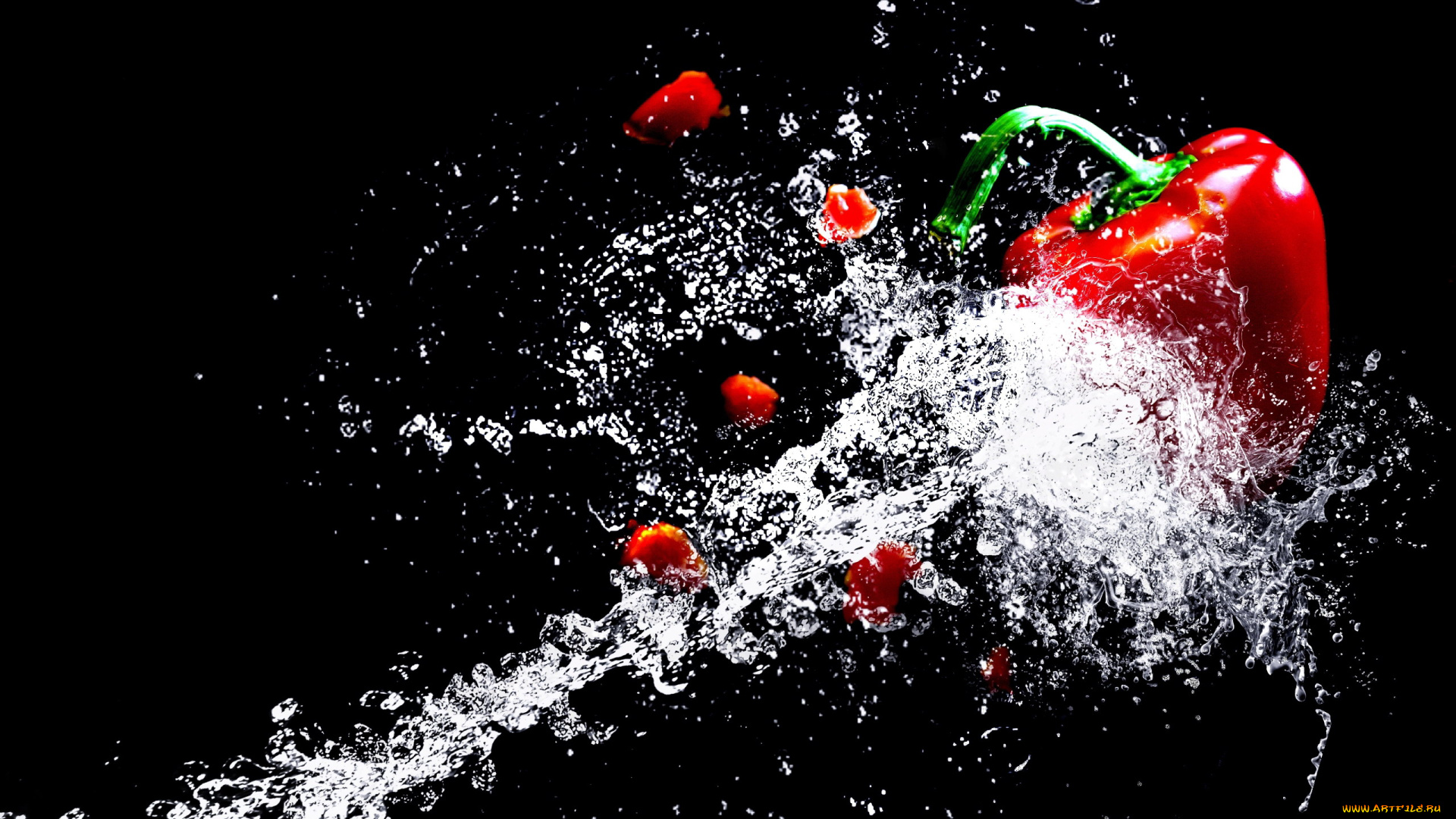 еда, перец, вода, капли