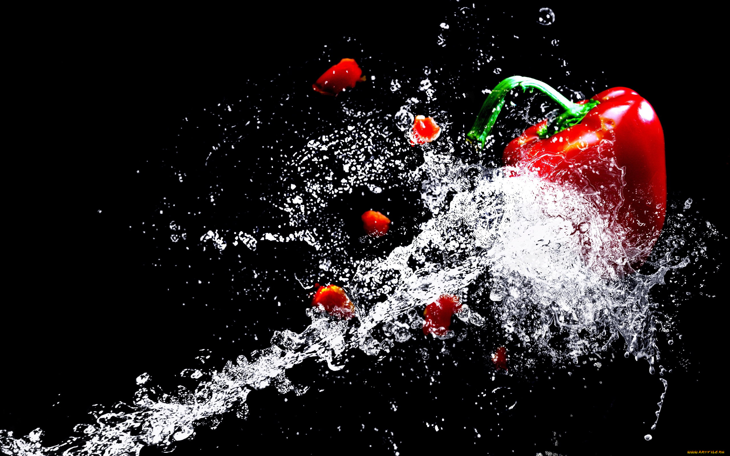 еда, перец, вода, капли