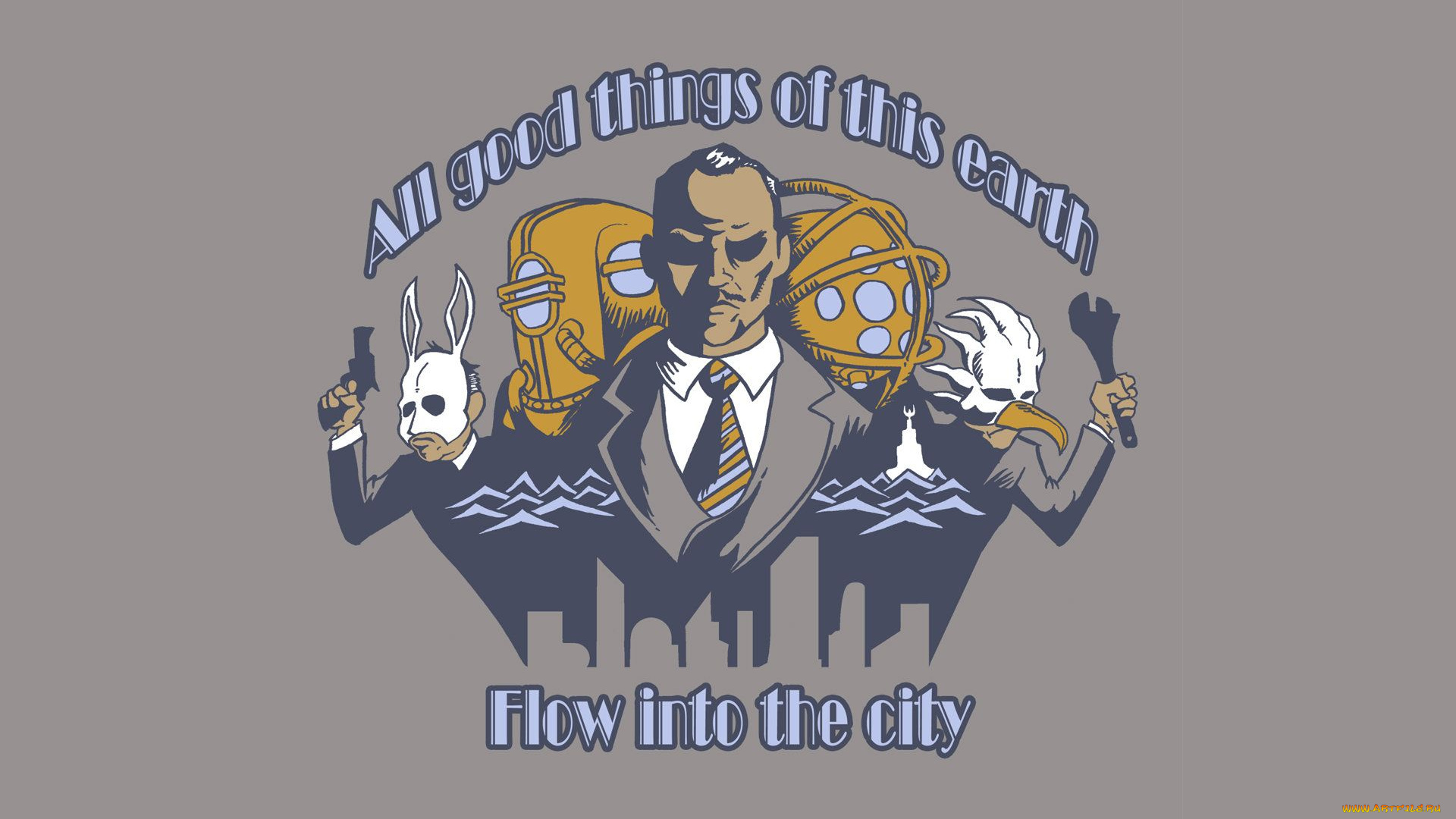 видео, игры, bioshock, маски