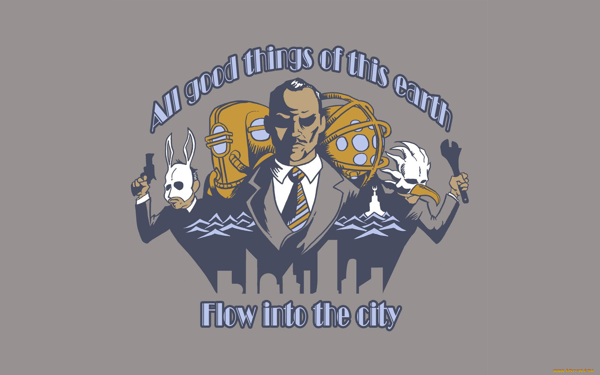 видео, игры, bioshock, маски