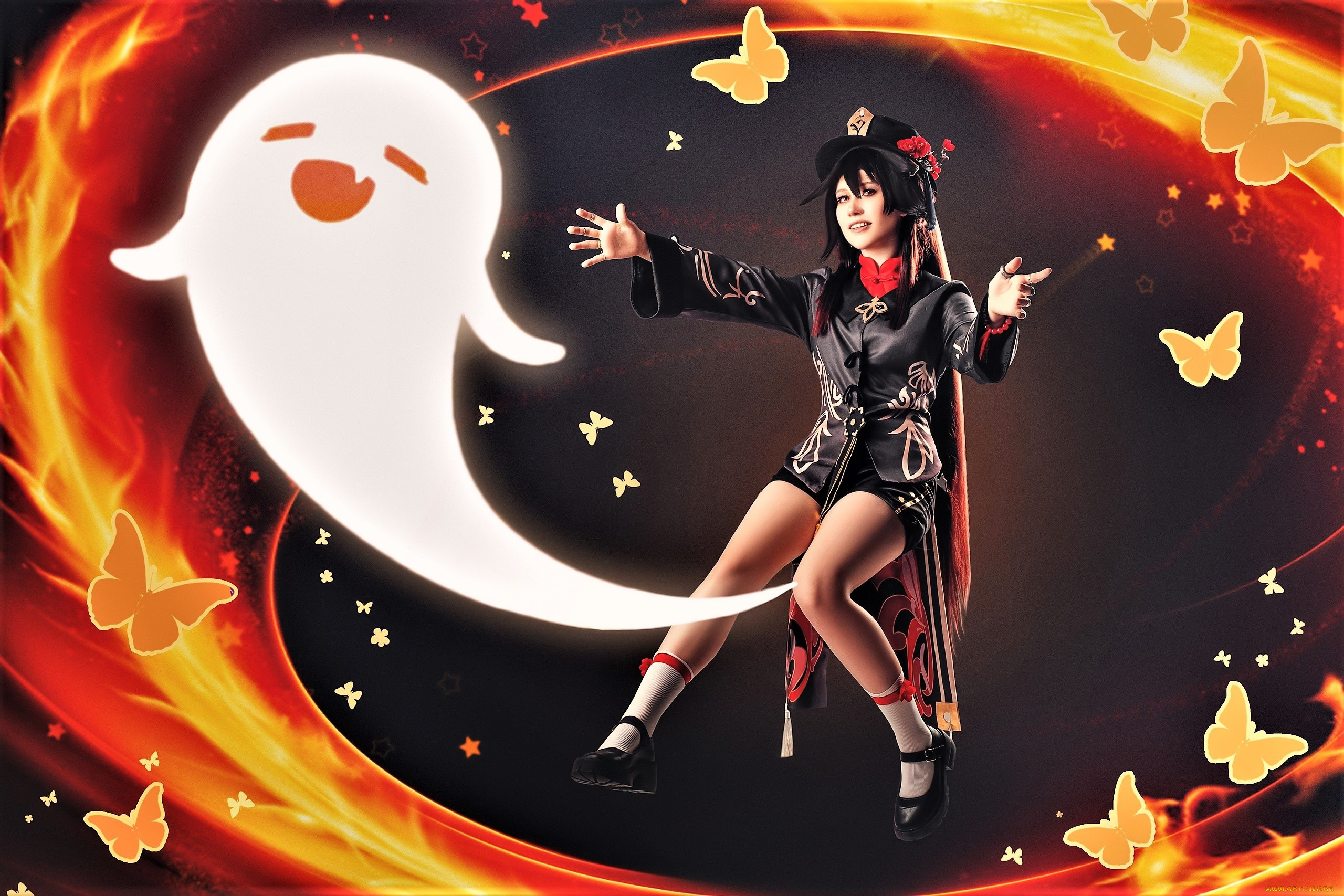 soundann, девушки, -, креатив, , косплей, костюм, образ, привидение