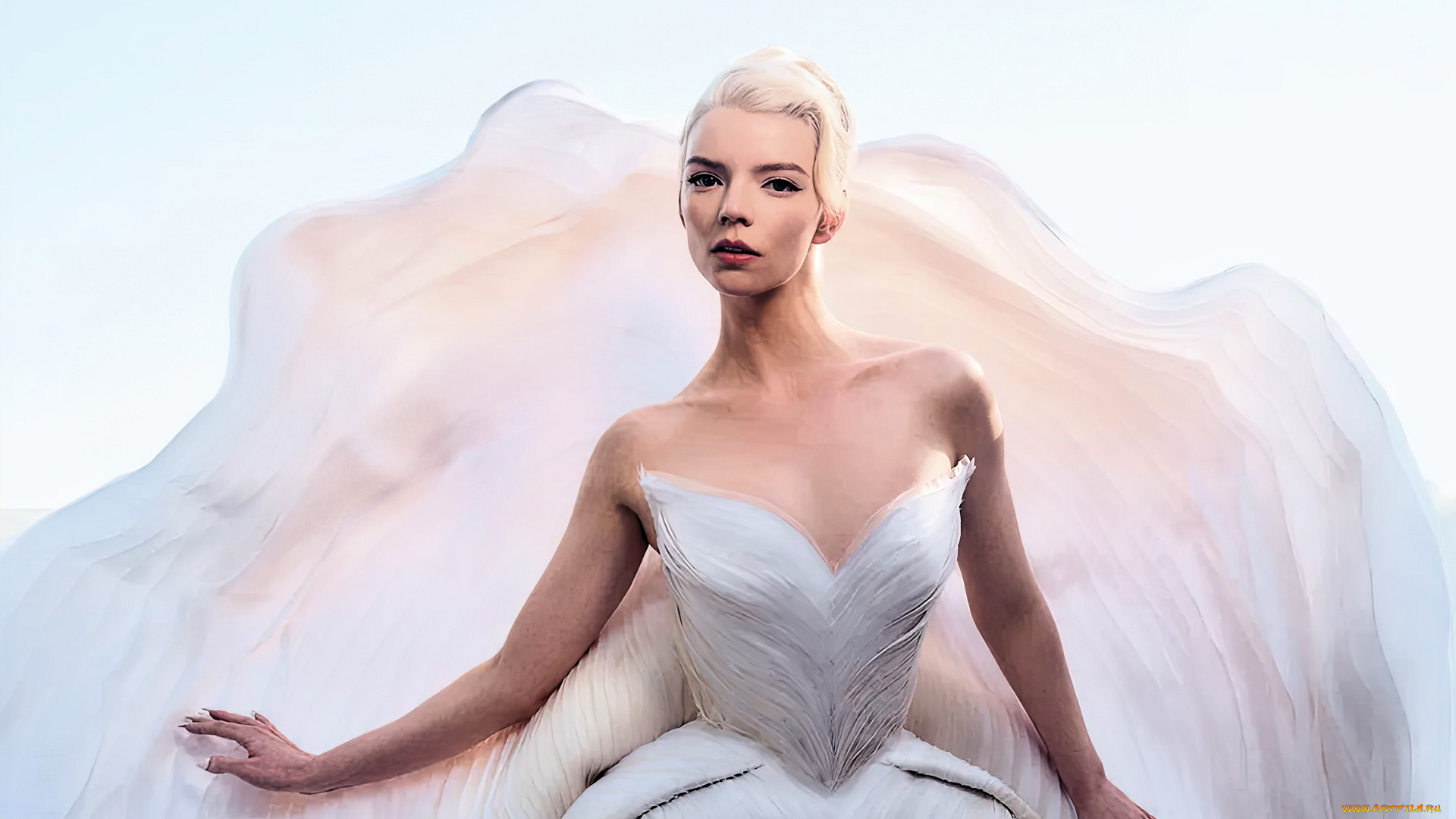 девушки, anya, taylor, joy, актриса, блондинка, платье