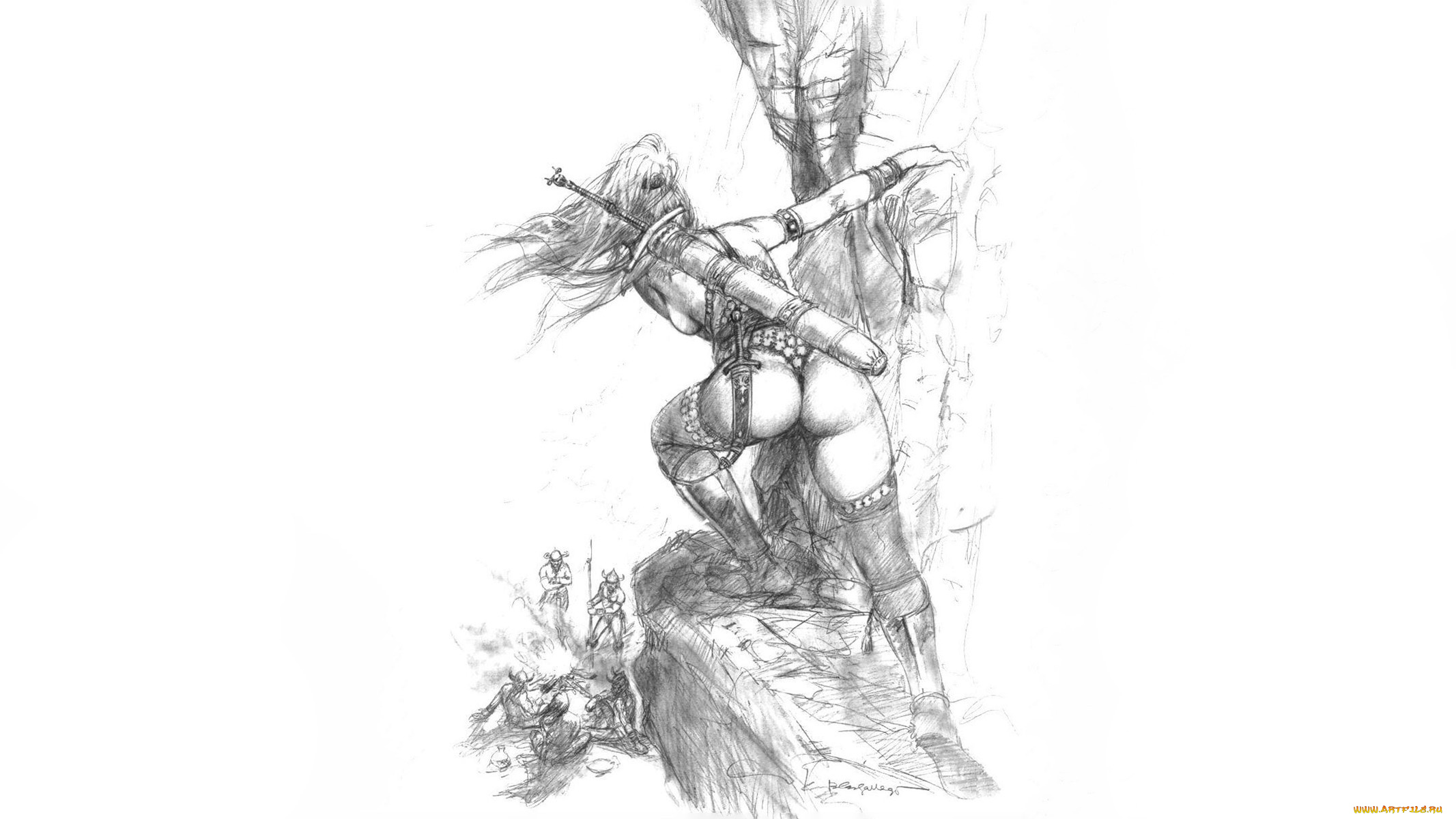 blas, gallego, фэнтези, девушки, девушка, воин