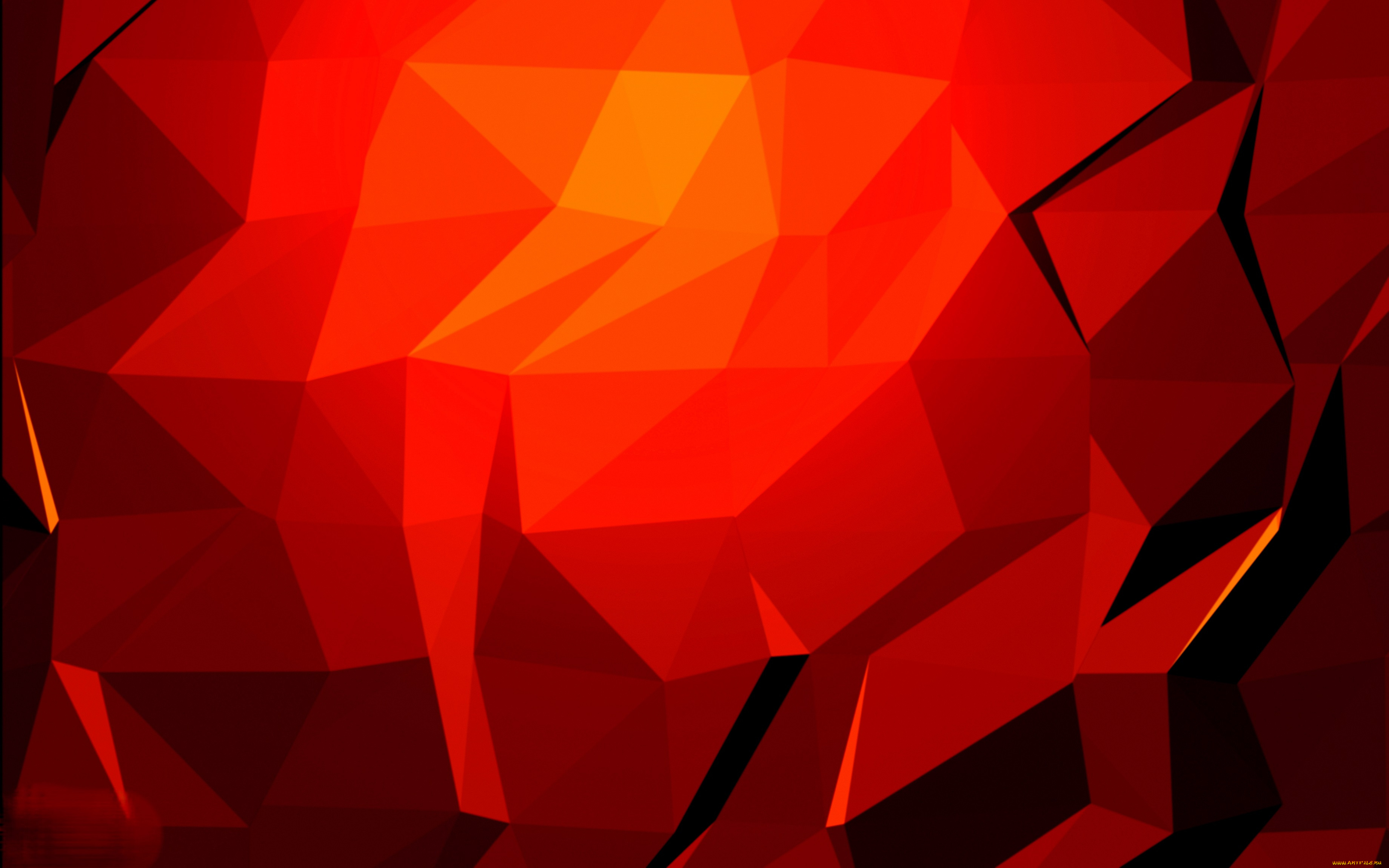 3д, графика, абстракция, , abstract, красный, грани