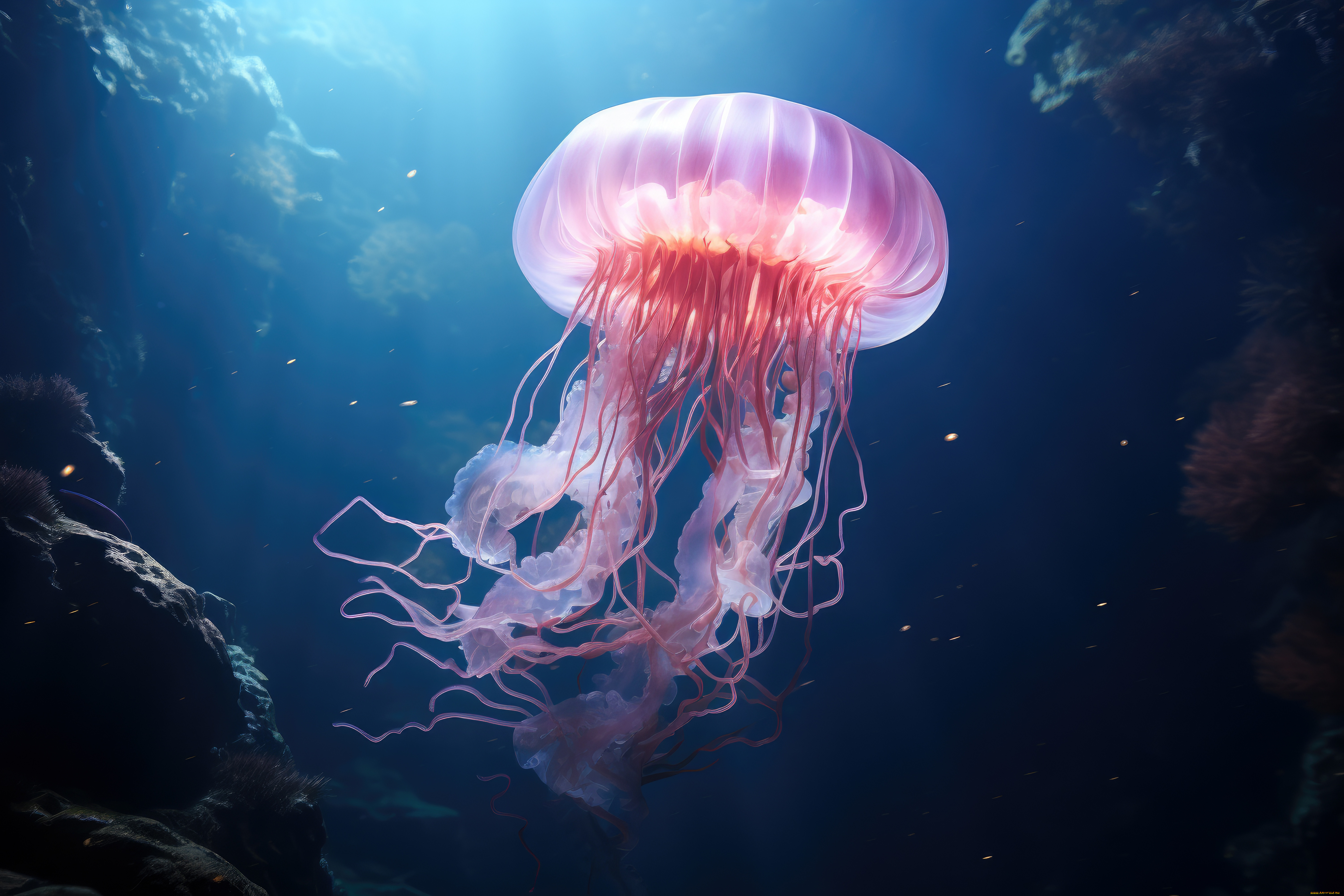 3д, графика, животные, , animals, медуза